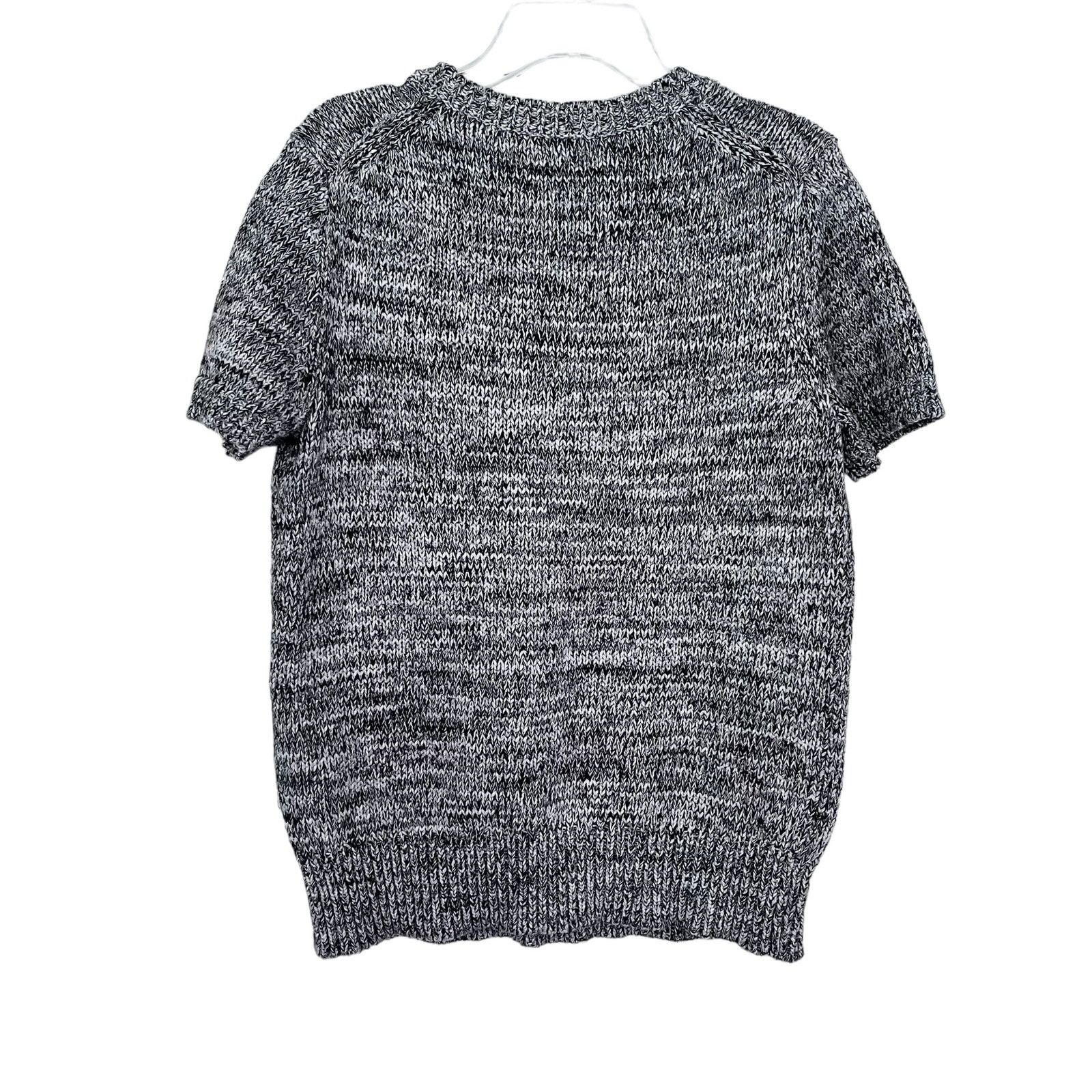 Kate Spade Kate Spade Black White Heathered Knit Crewneck Sweater Size S / US 4 / IT 40 - 2 Thumbnail