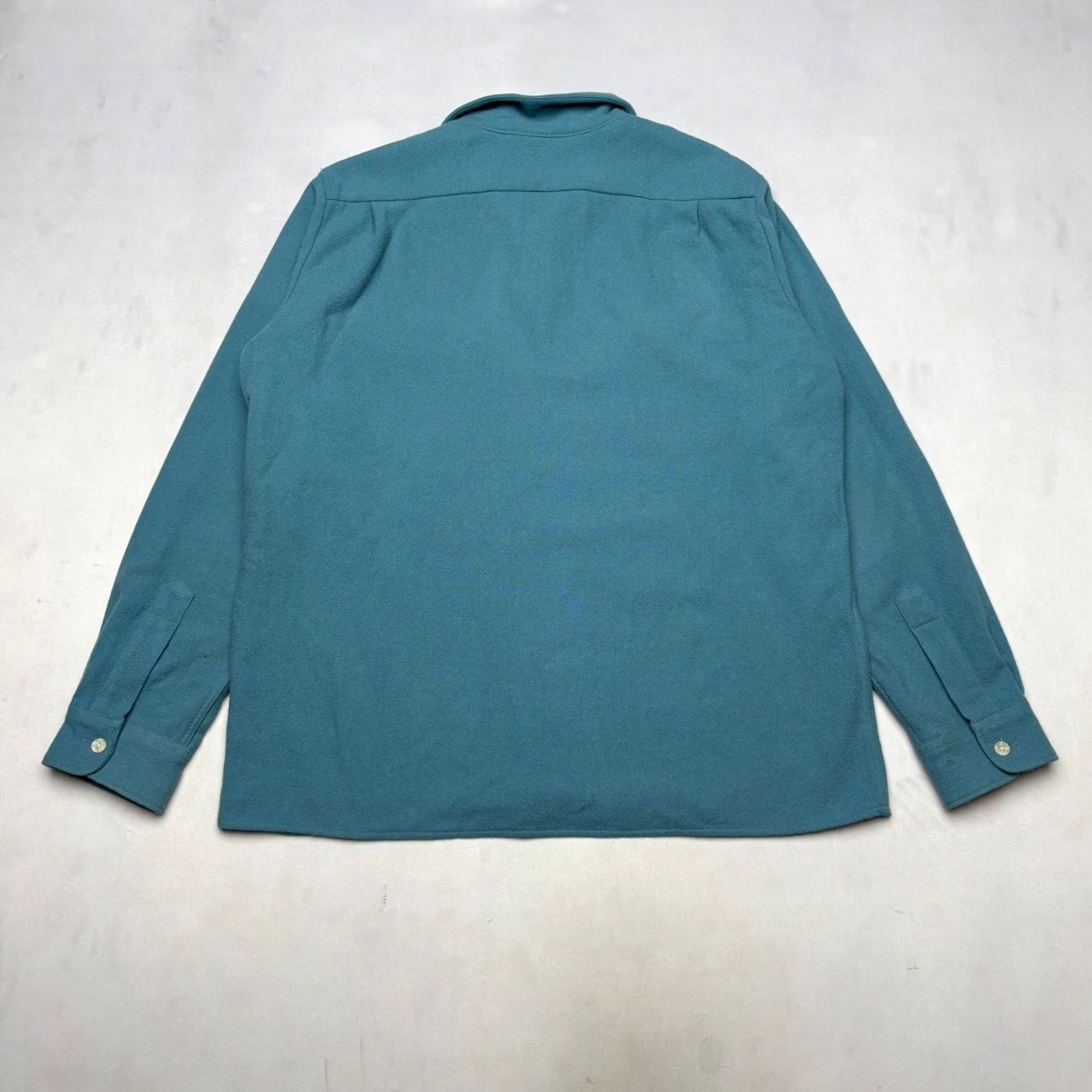 Levi's VINTAGE Levi's Camp Loop Collar Button Up Shirt Men M Wool LVC Styled 1950s Wool Shirt Mens Medium Blue Size US M / EU 48-50 / 2 - 3 Thumbnail