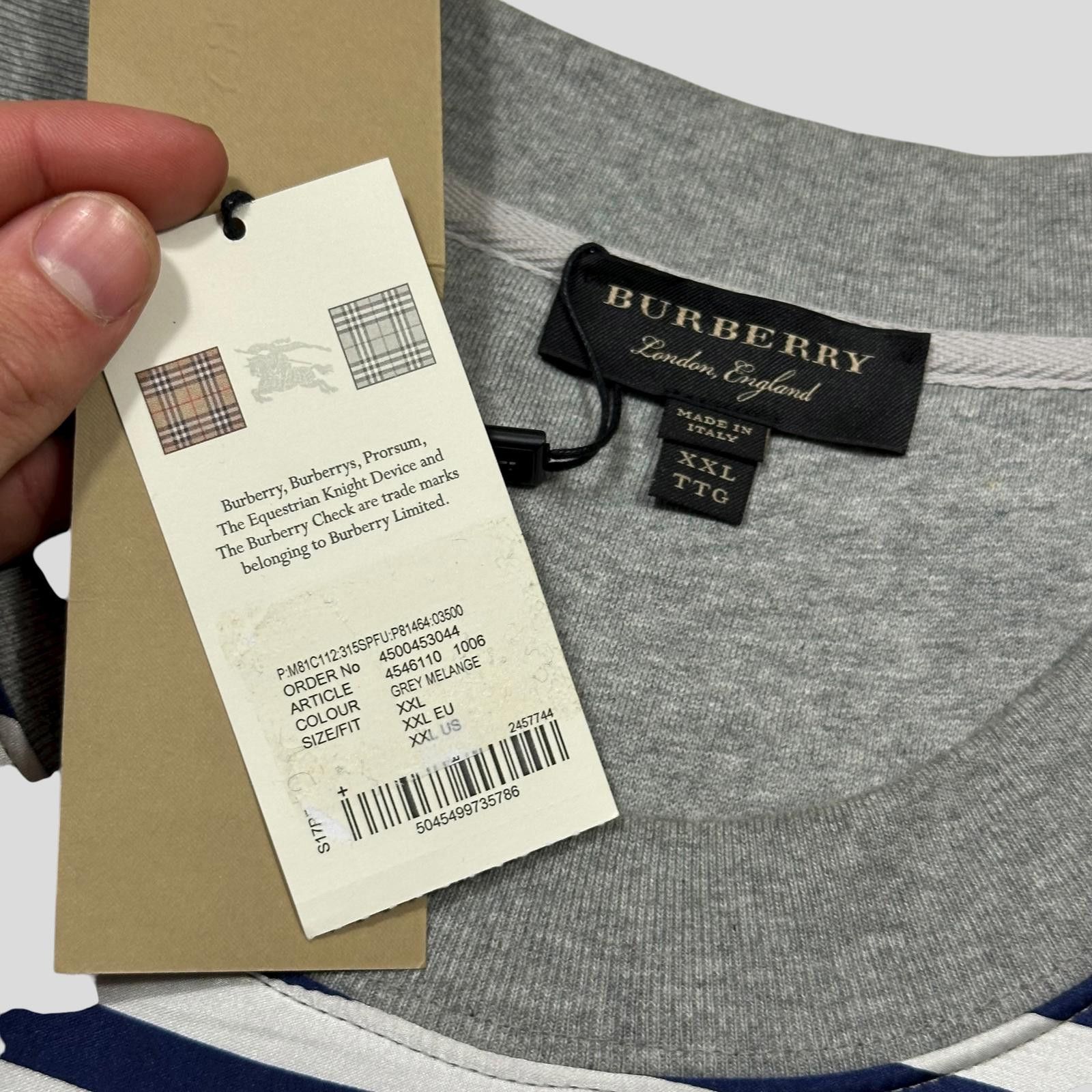 Burberry Burberry 2017 Striped Nylon Appliqué Logo Crewneck - XXL Size US XXL / EU 58 / 5 - 5 Thumbnail