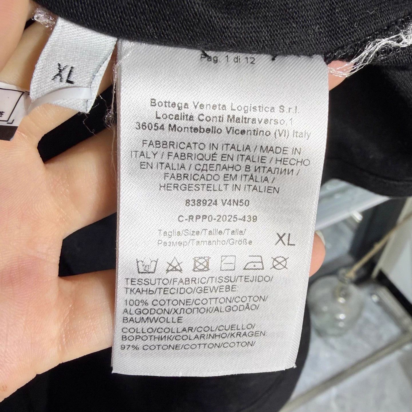 Bottega Veneta BV 99 New Black XL Short Sleeve Tee Size US XL / EU 56 / 4 - 4 Thumbnail