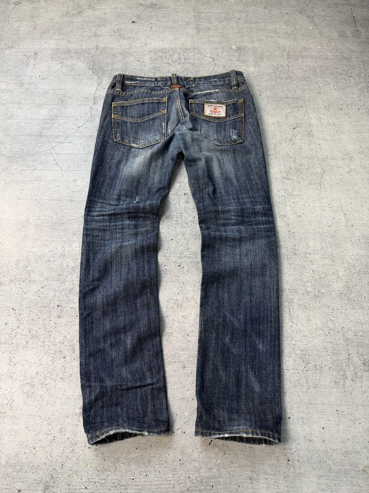 Dsquared2 Vintage Dsquared2 Jeans Italy Skull Navy Denim Bootcut 31 Size US 31 - 1 Thumbnail