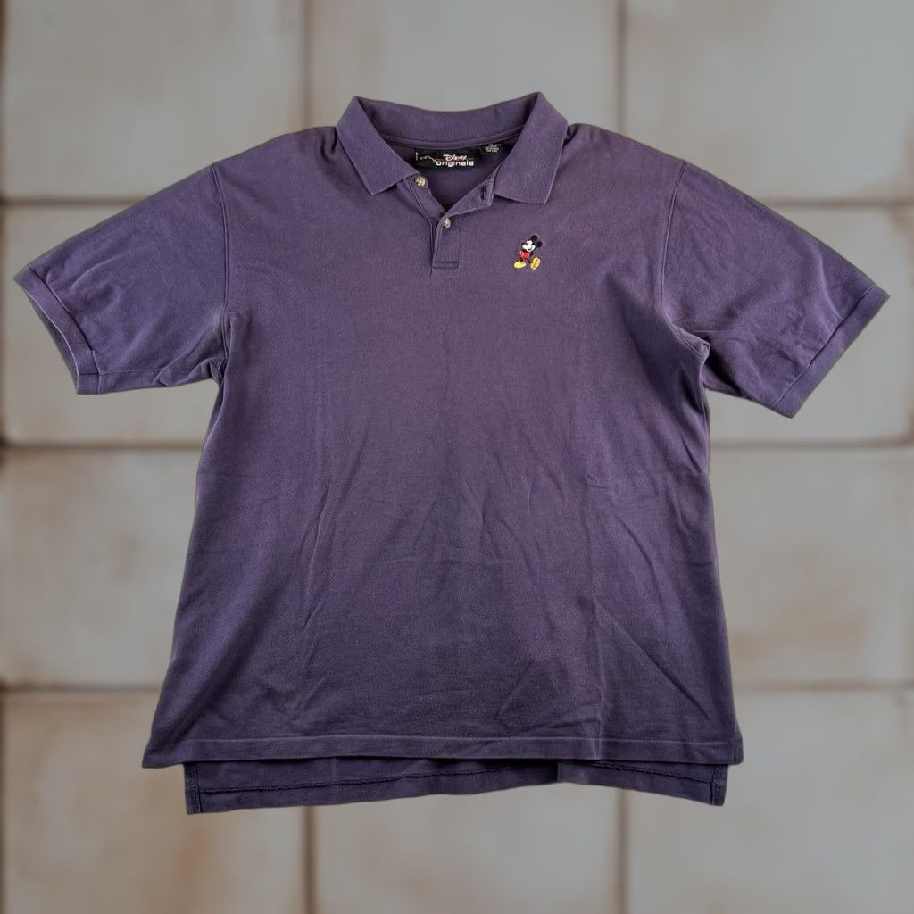 Disney VINTAGE Disney Polo Shirt Mens XL Purple Mickey Logo 90s Golf Polo Shirt Disney Park Originals Size US XL / EU 56 / 4 - 1 Thumbnail