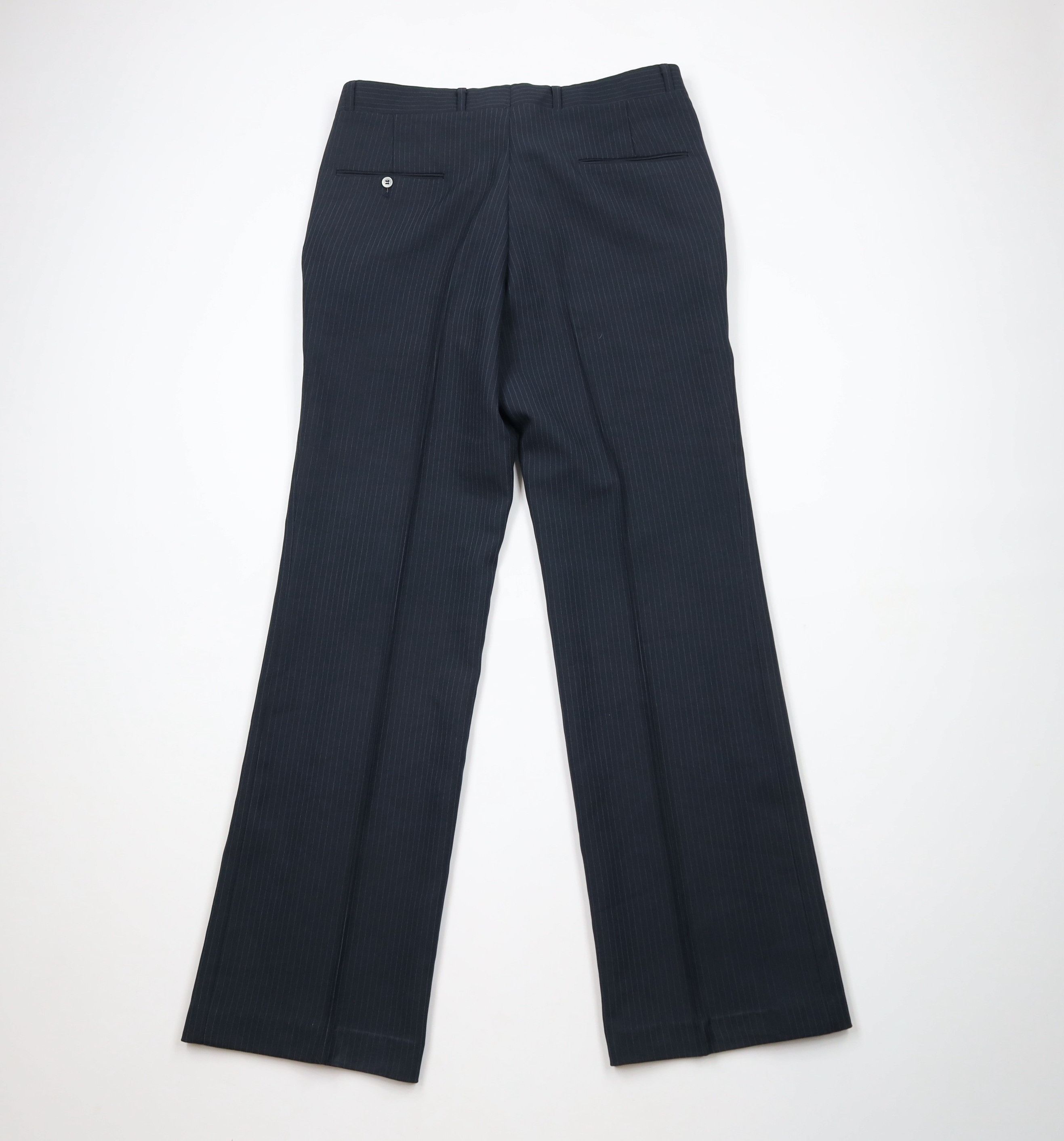 Vintage Vintage 70s Streetwear Knit Flared Wide Leg Chino Pants Navy Size US 34 / EU 50 - 10 Thumbnail