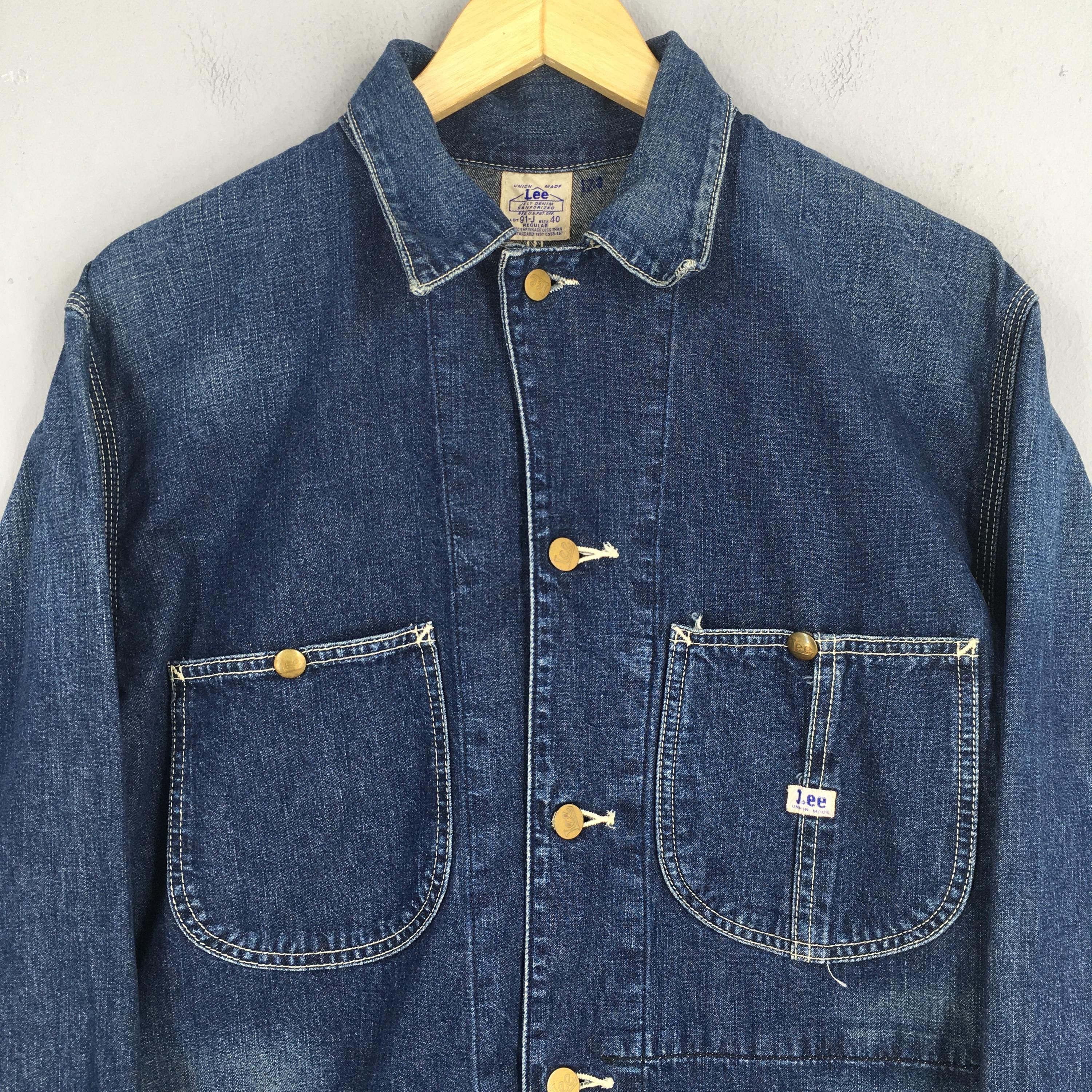 Lee Vintage 90's Lee Sanforized Denim Worker Jacket Medium Size US M / EU 48-50 / 2 - 2 Thumbnail