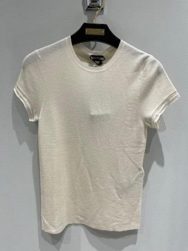 Tom Ford o1w1db10525 MAK1314 Short Sleeve T-Shirt in White Size XXS / US 00 / IT 34 - 1 Preview