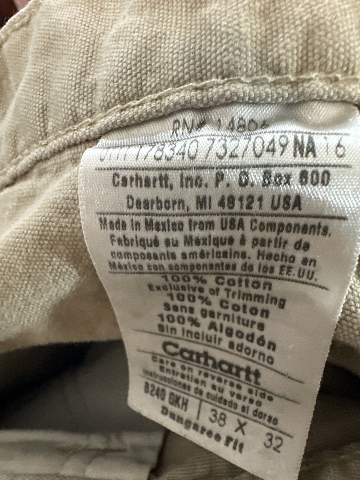 Carhartt Carhartt CANVAS CARGO PANT Sz 38/32 Size US 38 / EU 54 - 6 Thumbnail