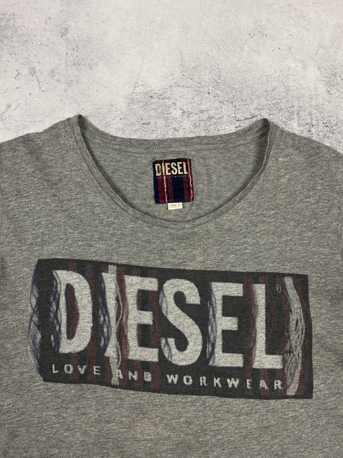 Diesel Vintage Diesel Love and Workwear Big Logo Punk T Shirt Size US L / EU 52-54 / 3 - 5 Thumbnail