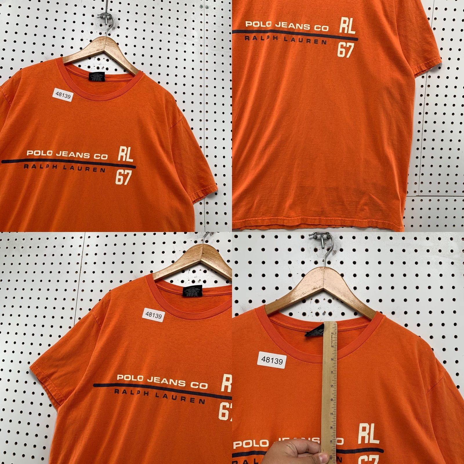 Ralph Lauren VINTAGE Polo Jeans Ralph Lauren T Shirt Mens XL Orange Short Sleeve Size US XL / EU 56 / 4 - 8 Thumbnail