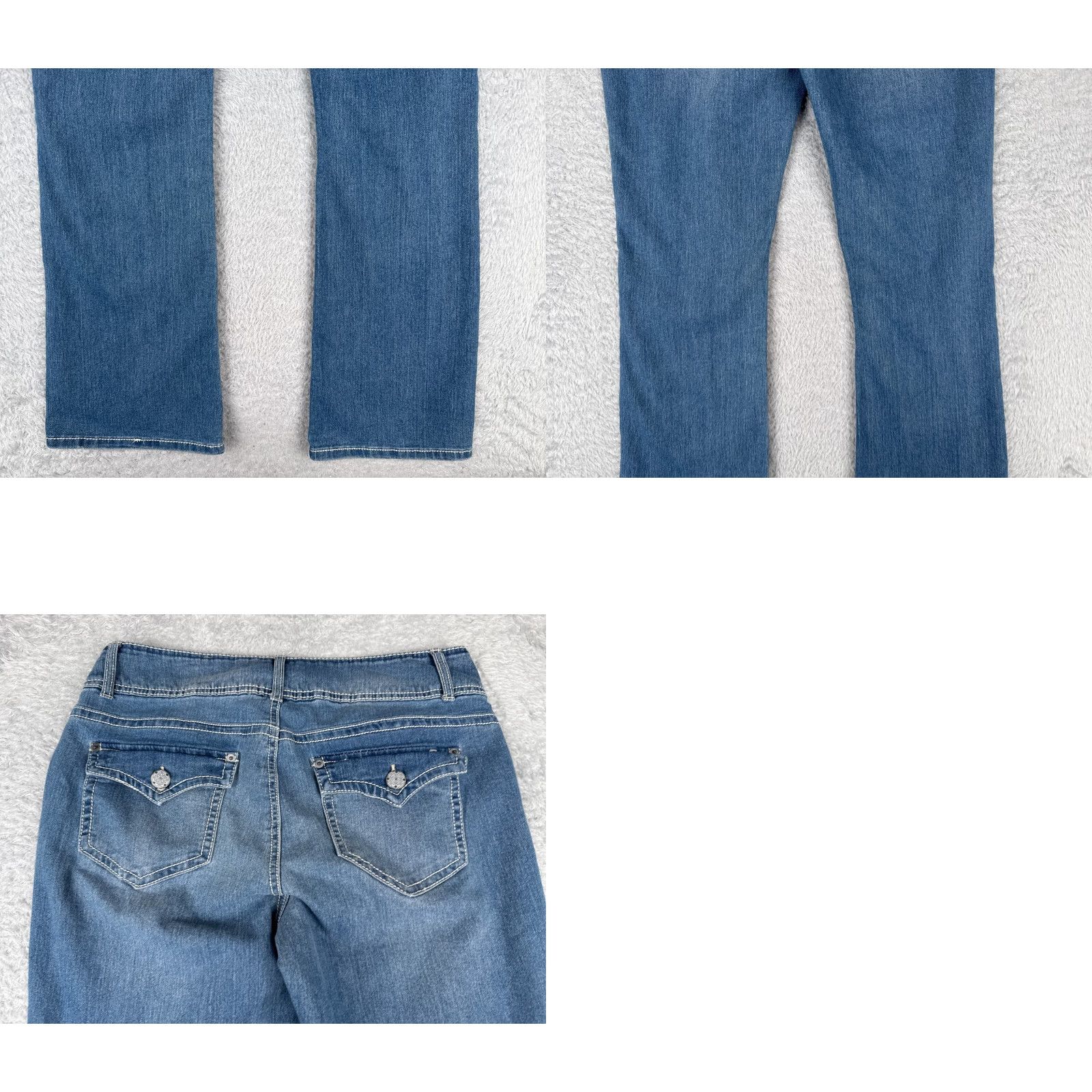 Faded Glory Faded Glory Jeans Womens 12 Blue Denim Distressed Bootcut Mid Rise 32x32 Jeans Size 34" / US 12 / IT 48 - 10 Thumbnail