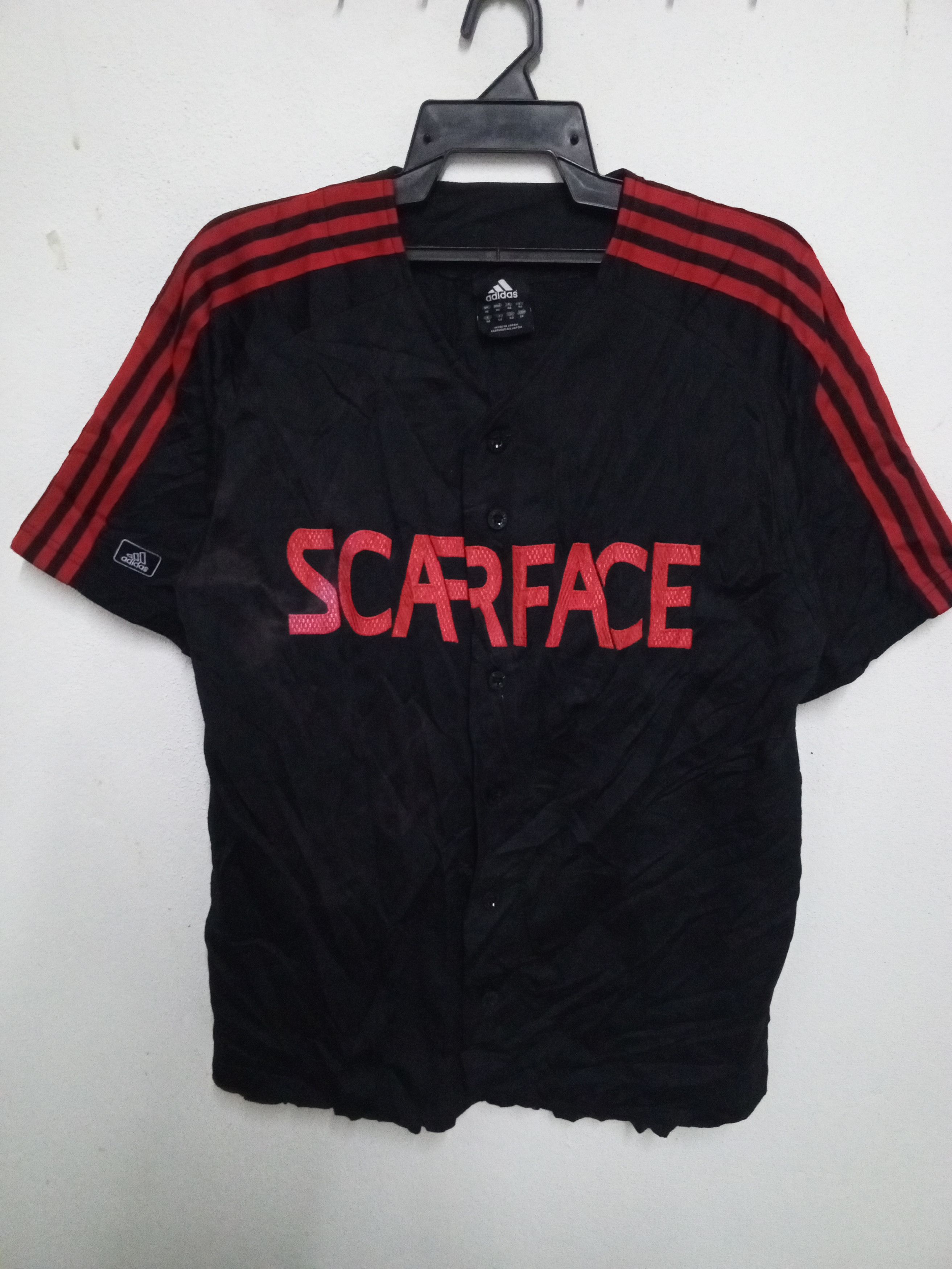 Adidas 2006- SCARFACE ×ADIDAS BUTTON JERSEY SHIRT Size US L / EU 52-54 / 3 - 1 Thumbnail