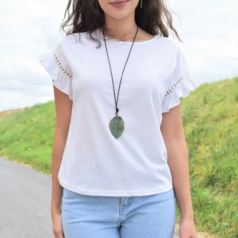 Jewelry Long Trendy Plant Leaves Necklace Size ONE SIZE - 1 Thumbnail