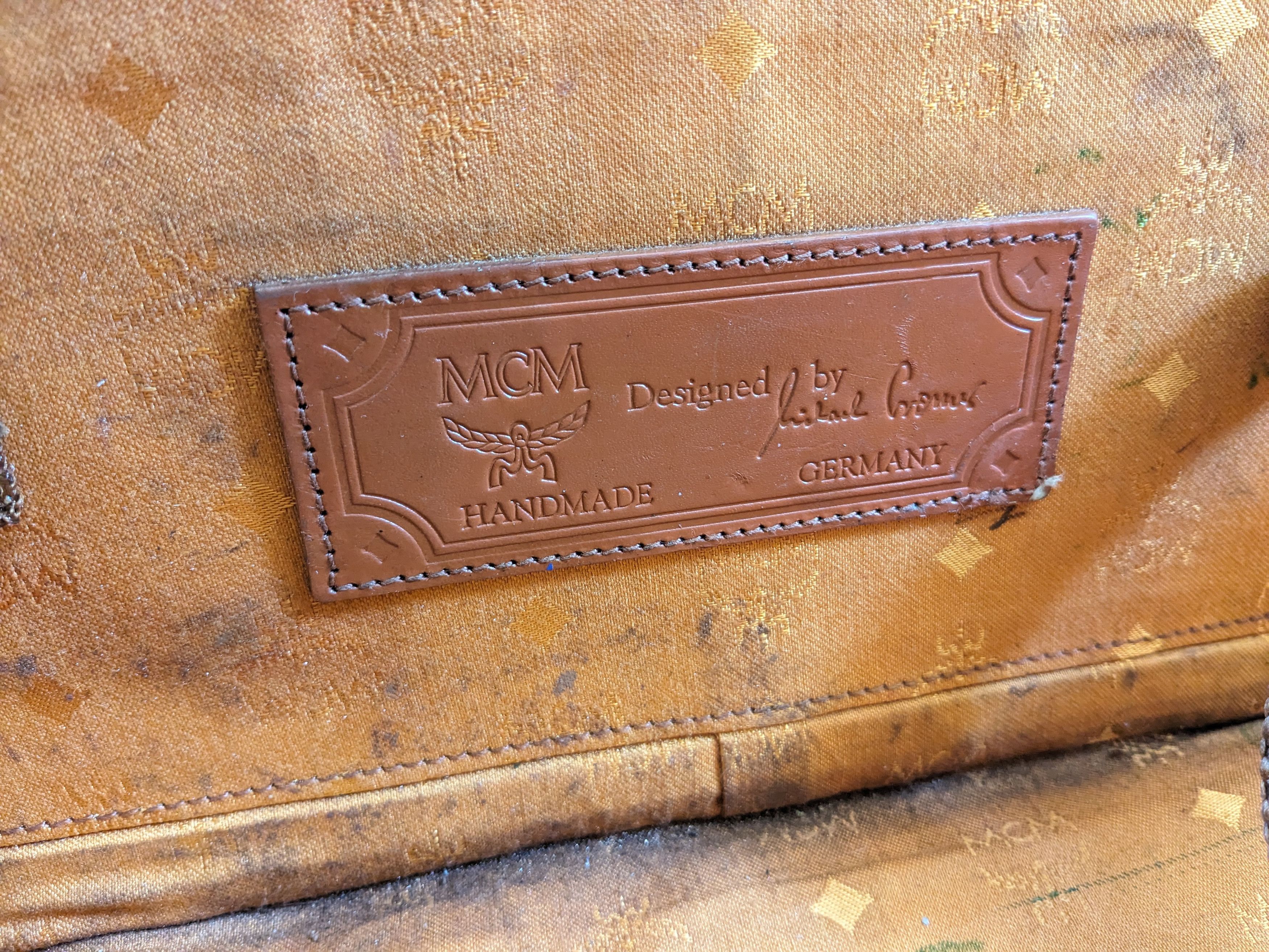 MCM MCM Travel Bag Brown Leather Monogram Cognac Vintage Size ONE SIZE - 16 Thumbnail