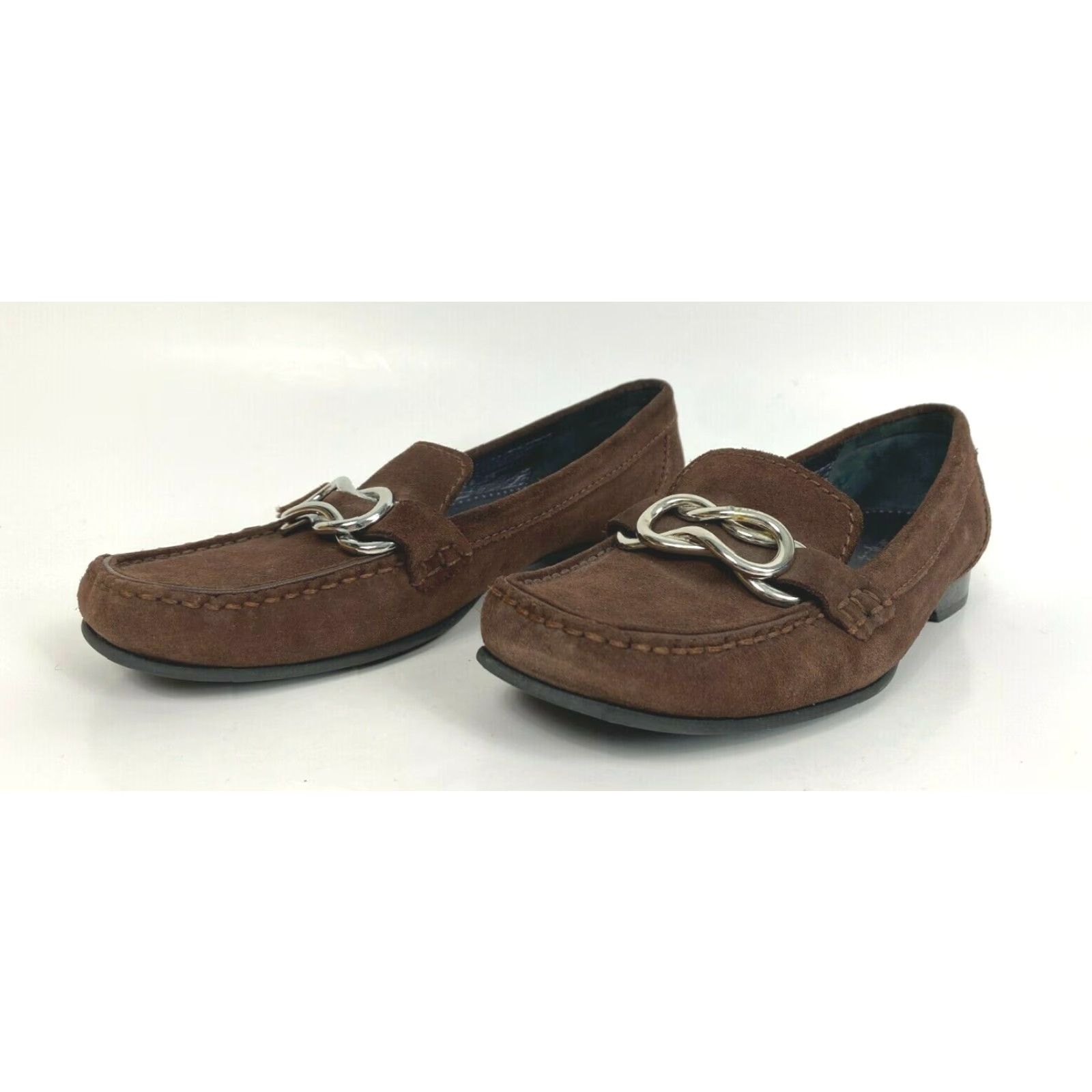 Cole Haan Cole Haan Women's Suede Loafers Brown Slip On Flat Comfort Size 7B Casual City Preppy(Shoes) Size US 7 / IT 37 - 2 Thumbnail