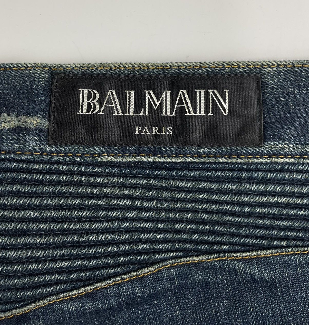 Balmain Balmain Distressed Biker Denim Size US 33 - 7 Thumbnail