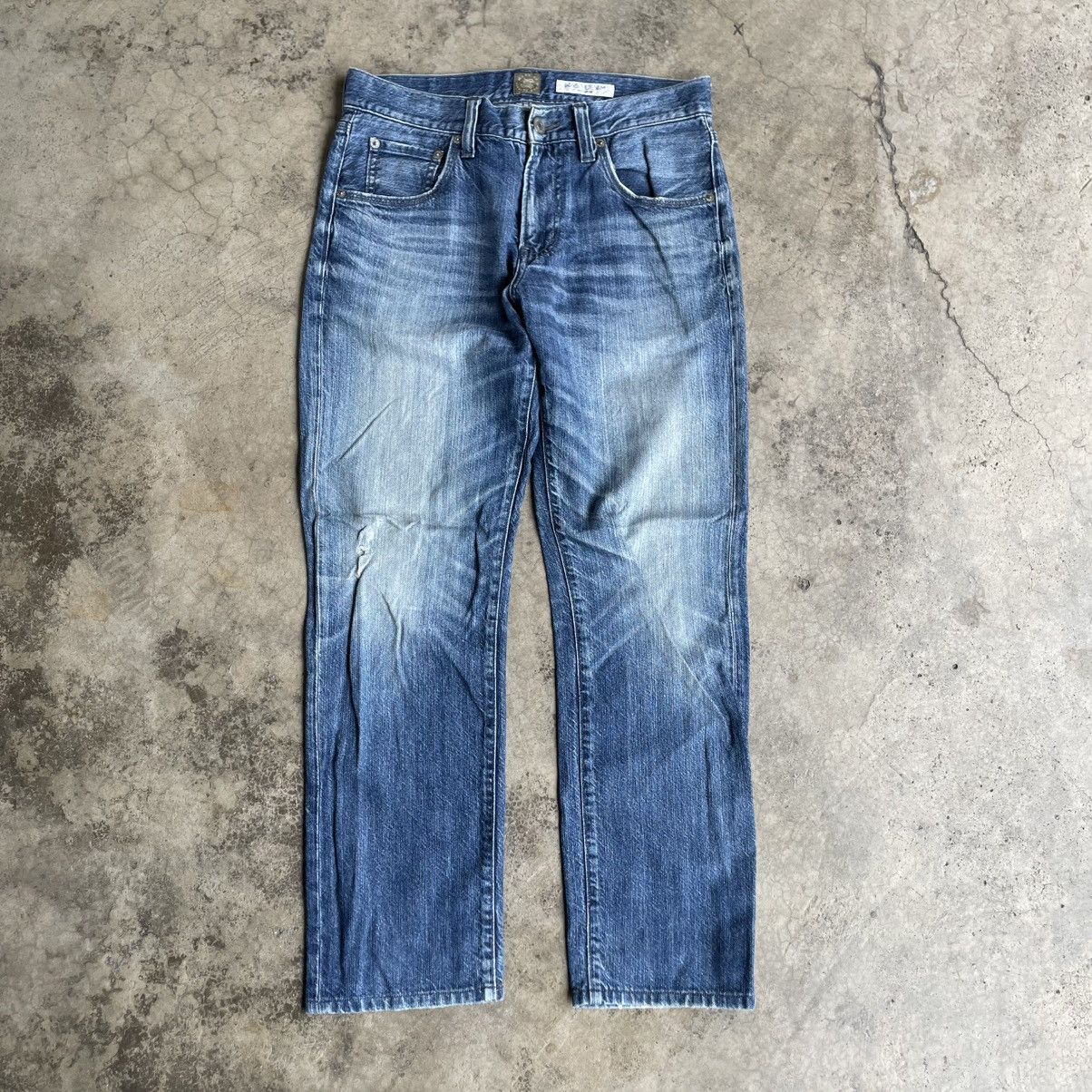 Japanese Brand 🔥🇯🇵Back Number Stoned Washed Ripped Distress Jeans Size US 31 - 1 Thumbnail