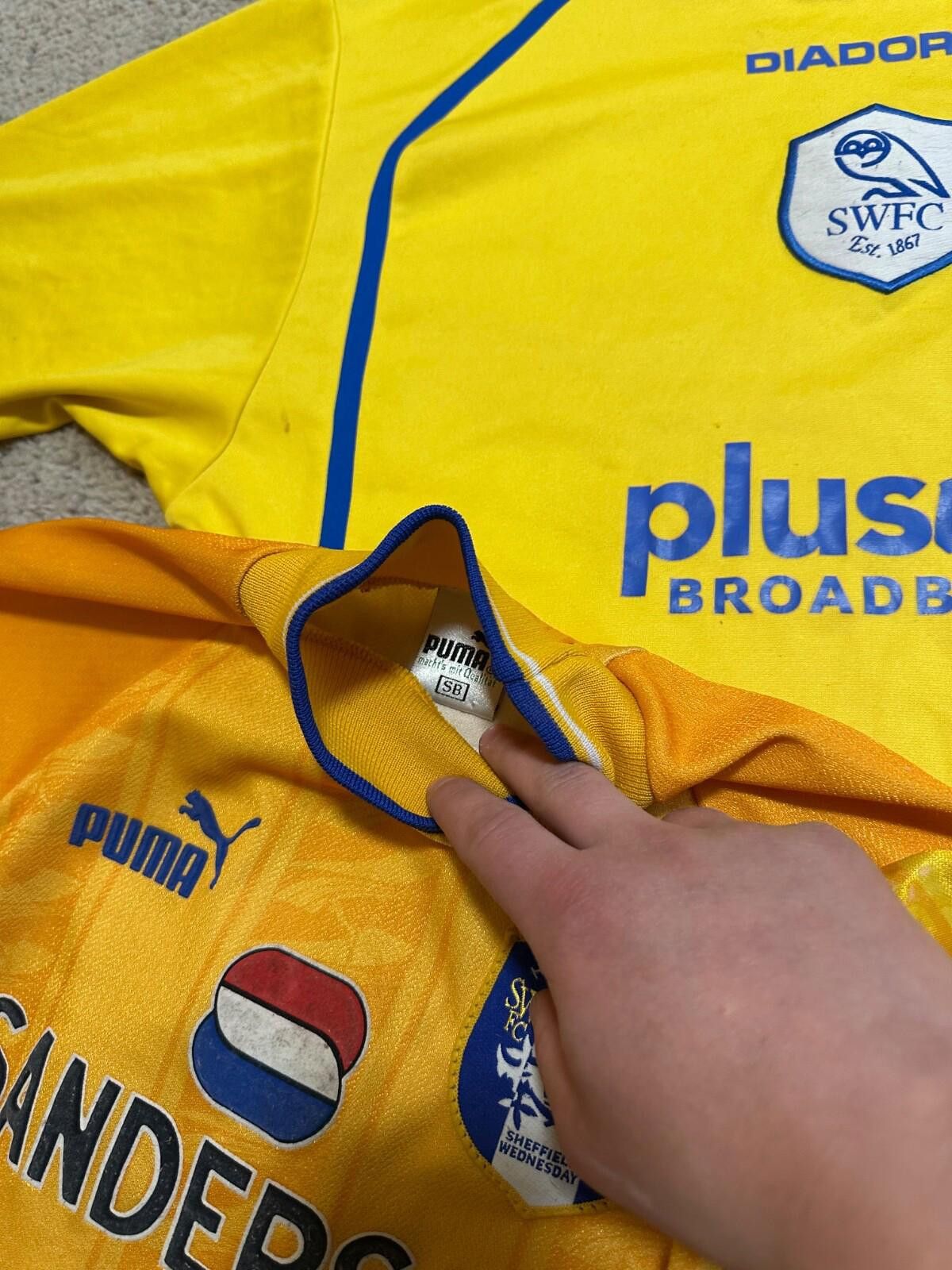 Puma Lot Jersey Sheffield Wednesday Vintage Football Shirt Jersey Size US XXS / EU 40 - 5 Thumbnail