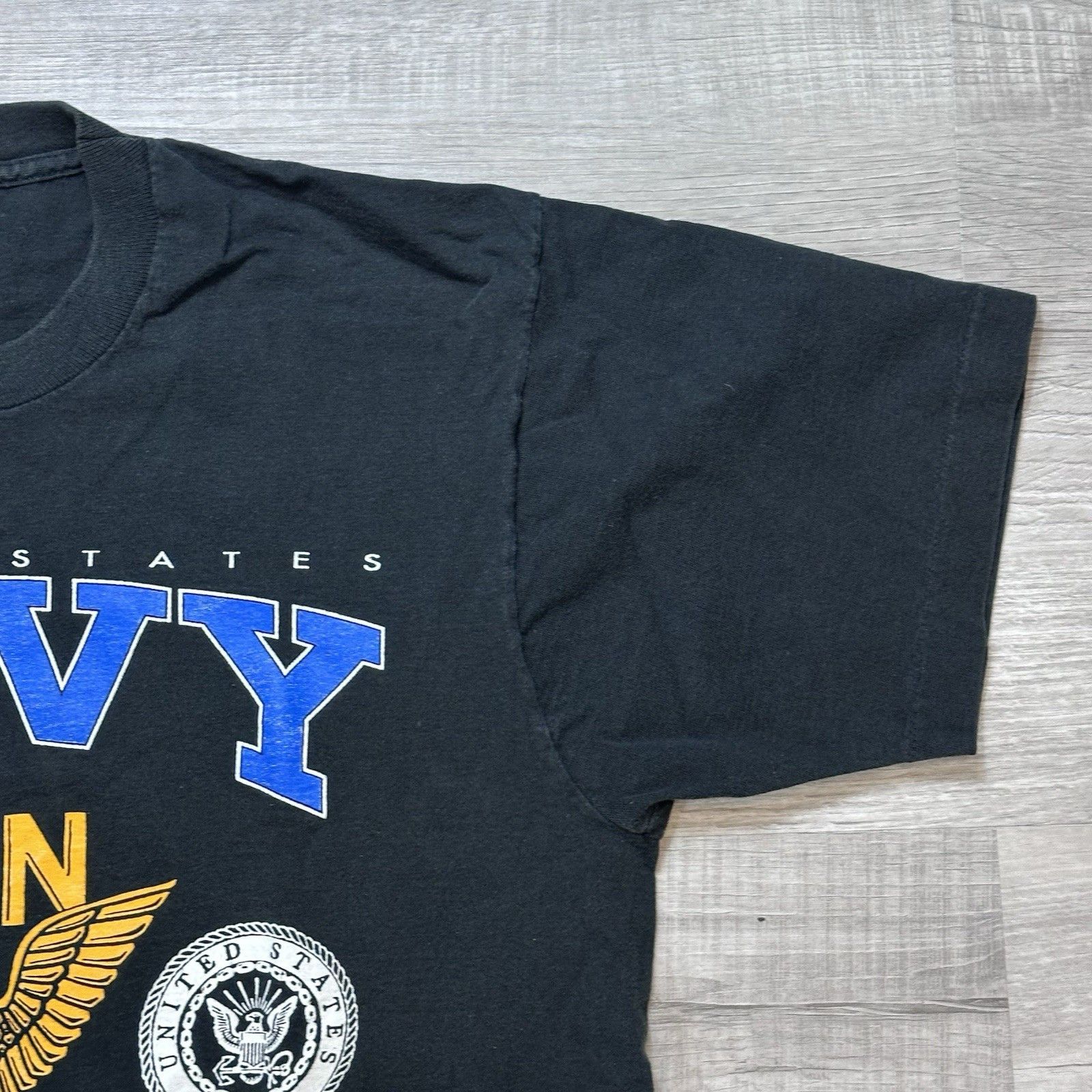Vintage Vintage 90s United States Navy The Sea Is Ours T-Shirt XL Size US XL / EU 56 / 4 - 4 Thumbnail