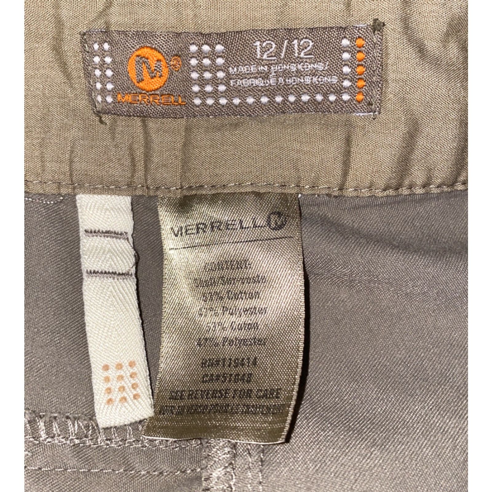 Merrell Merrell Womens Beige Casual Pants 35 In 29.5 In Size 12/12 Regular Mid Rise Cotton/Polyester Flat Front Casual Pants Womens Beige Merrell Size 24" / US 00 / IT 34 - 6 Thumbnail