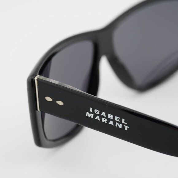 Isabel Marant Isabel Marant IM 0106/S 0807 IR Sunglasses Black Rectangle Size ONE SIZE - 3 Thumbnail