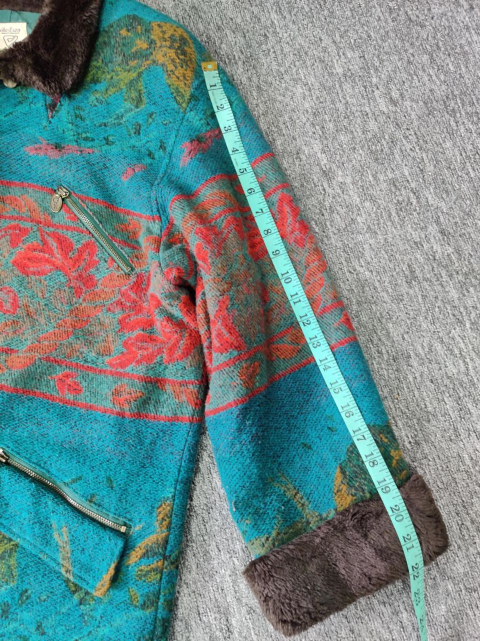 Japanese Brand Vintage Ville D Azur Wool Aztech Long Coat Nice Design Size US L / EU 52-54 / 3 - 17 Thumbnail