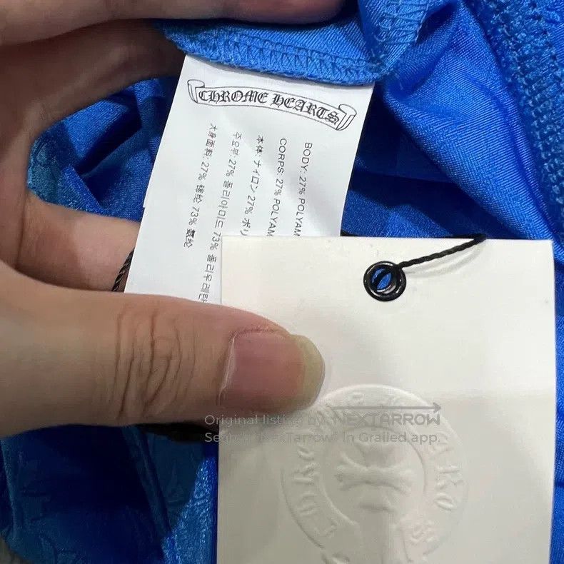 Chrome Hearts CHROME HEARTS Size L Blue printed dark cross shorts cycling Size US 32 / EU 48 - 3 Thumbnail
