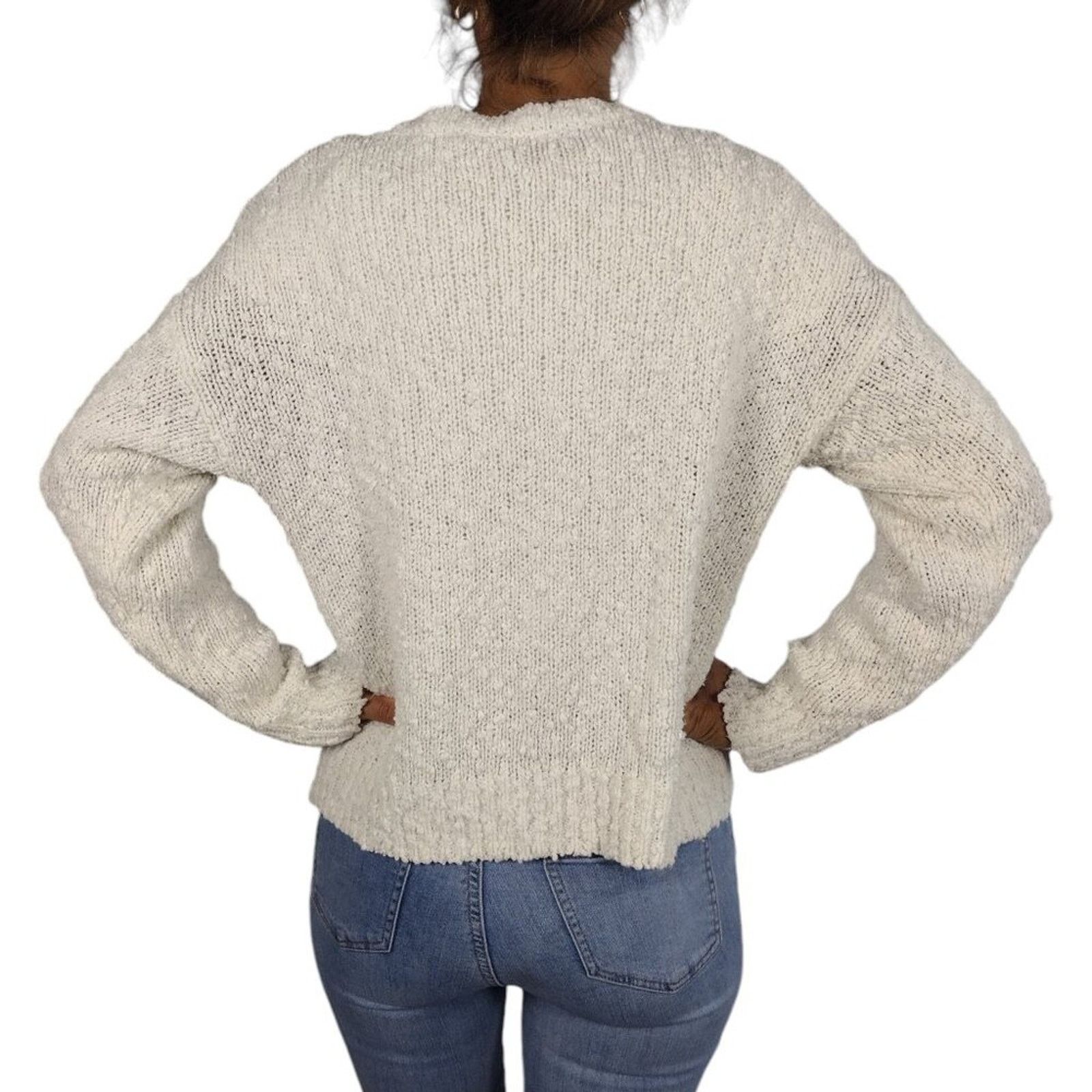 Vintage VTG 80s Embellished Comfy Sweater Size L / US 10 / IT 46 - 3 Thumbnail