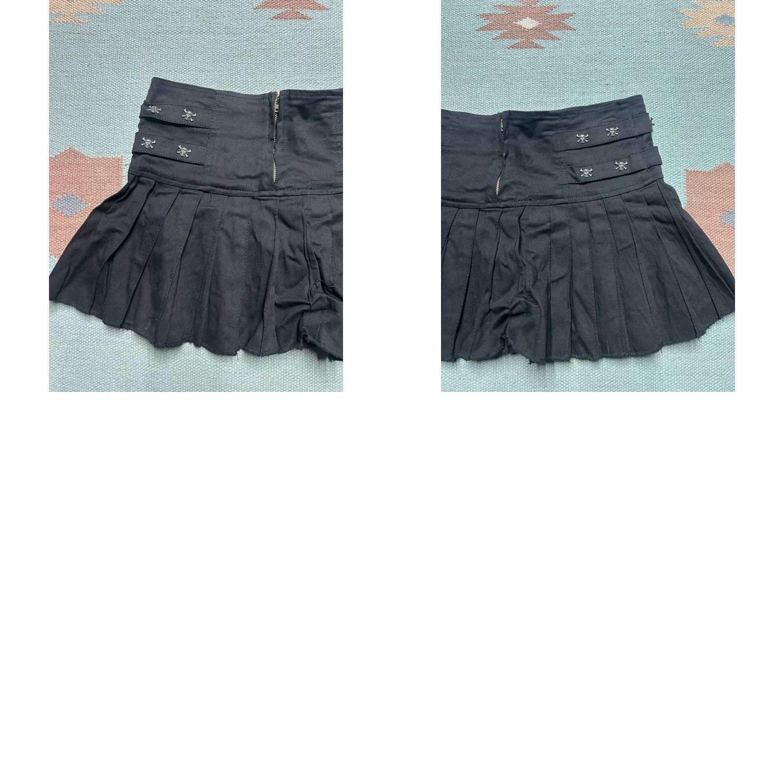 Tripp NYC VINTAGE Tripp NYC Black Pleated Mini Skirt Goth Punk Skulls Daang Goodman Small Skirt Womens XS? Size 28" / US 6 / IT 42 - 8 Thumbnail