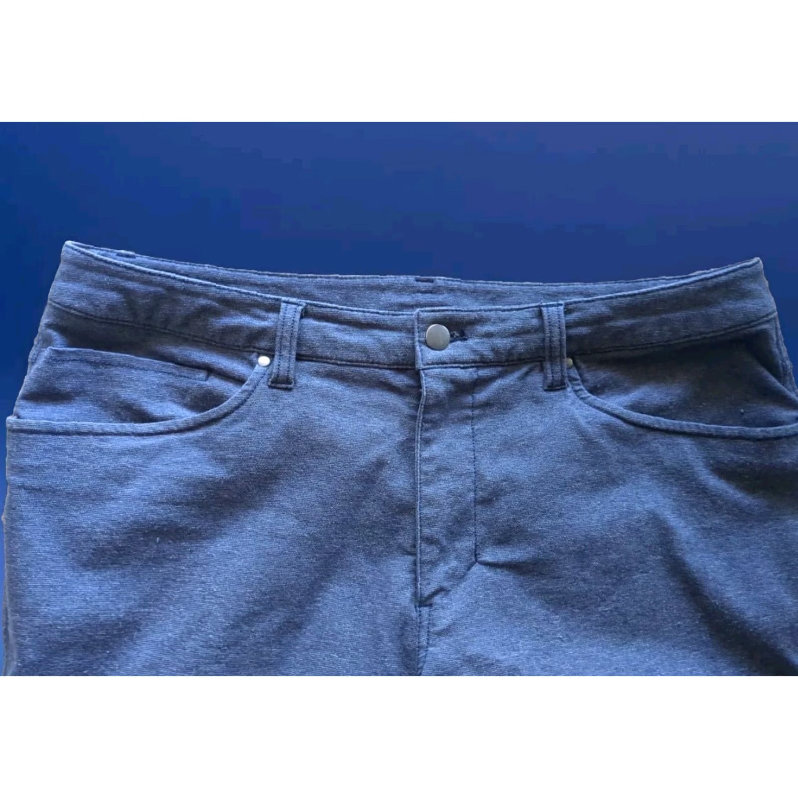 Lululemon LULULEMON Pants Trouser Blue 34 Slim Tapered 32 Inseam Flat Front 5-Pocket Chino Casual Workwear Men Size US 34 / EU 50 - 4 Thumbnail