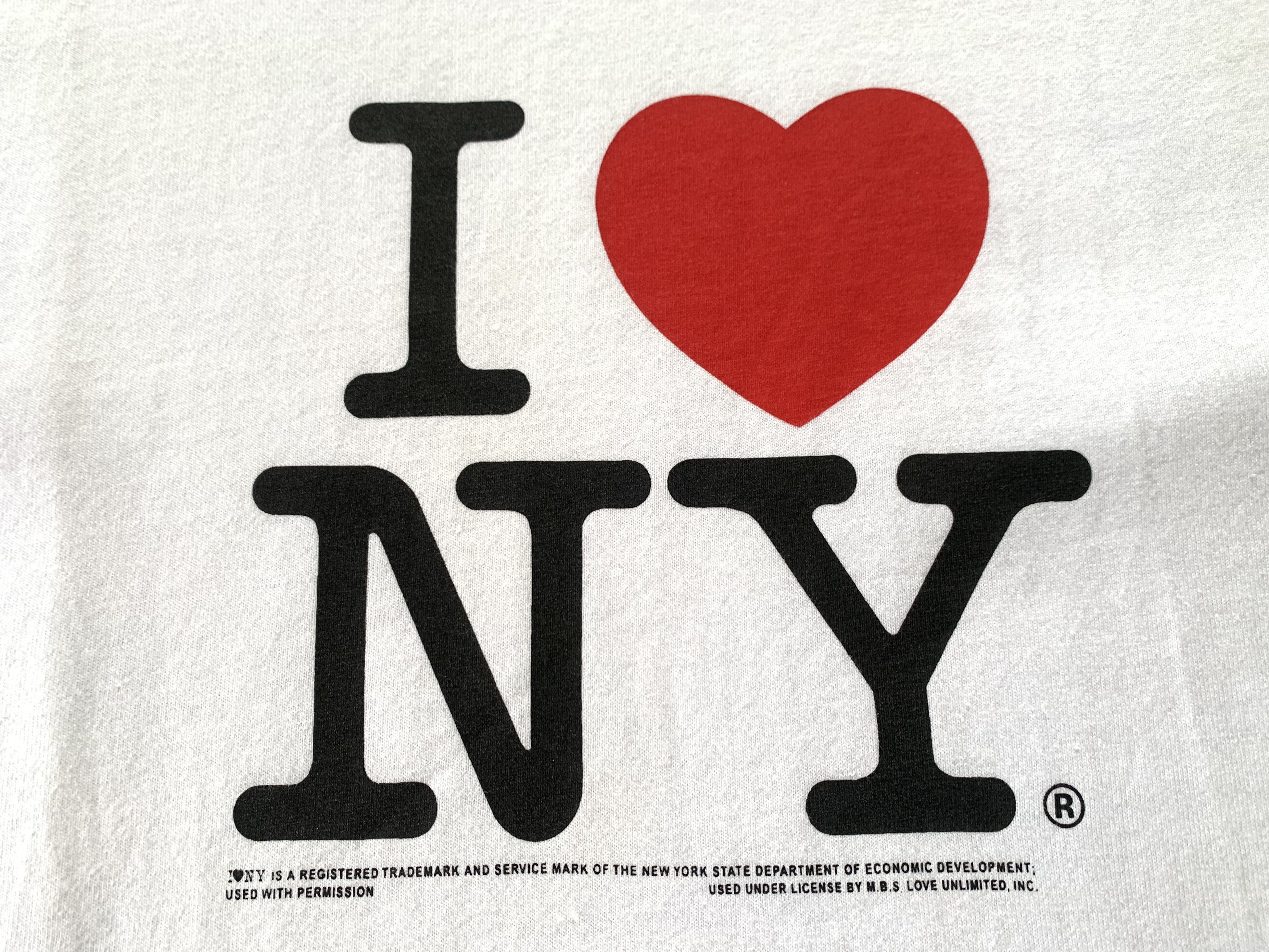 I Love NY × Vintage Vintage I love New York White Big Logo T-Shirt Size US M / EU 48-50 / 2 - 5 Thumbnail