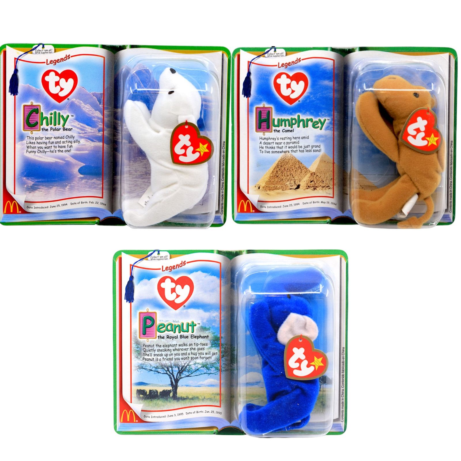 Vintage Teenie Beanie Babies 2000 Legends Trio [Set of 3] Size ONE SIZE - 1 Thumbnail