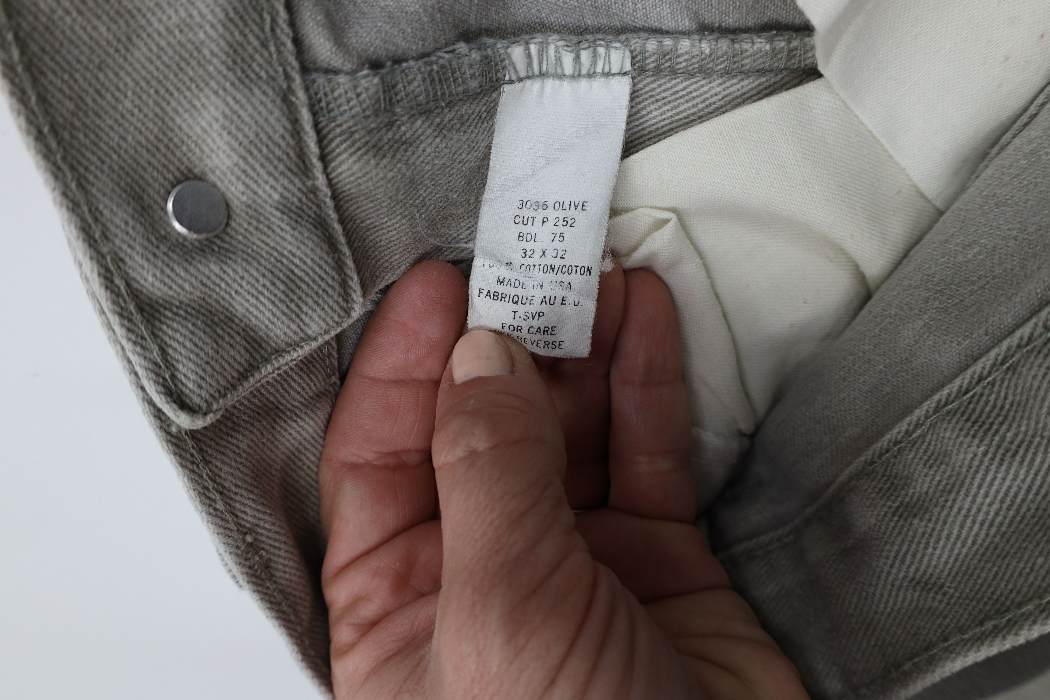 Eddie Bauer × Vintage Vintage 90s Eddie Bauer Leg Denim Jeans Gray Cotton USA Size US 32 / EU 48 - 9 Thumbnail