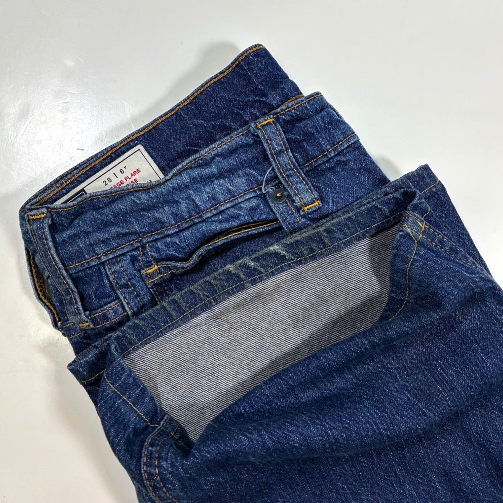 Gap VINTAGE GAP Jeans Woman Flare High Rise Width 28 Blue Denim Pants Distressed Pockets Zipper Button Modern Classics Mens? Size 28" / US 6 / IT 42 - 4 Thumbnail