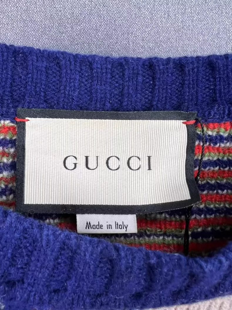 Gucci Gucci Diamond-shaped checkered old flower full LOGO sweater Size US XXL / EU 58 / 5 - 4 Thumbnail