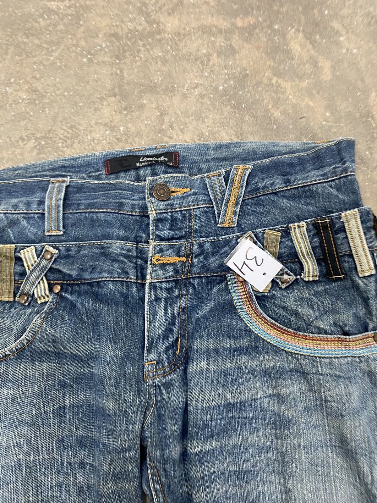 Japanese Brand 2000s DOUBLE WAIST JAPAN DENIM JEANS PUNK GRUNGE HYSTERIC Size US 33 - 7 Thumbnail