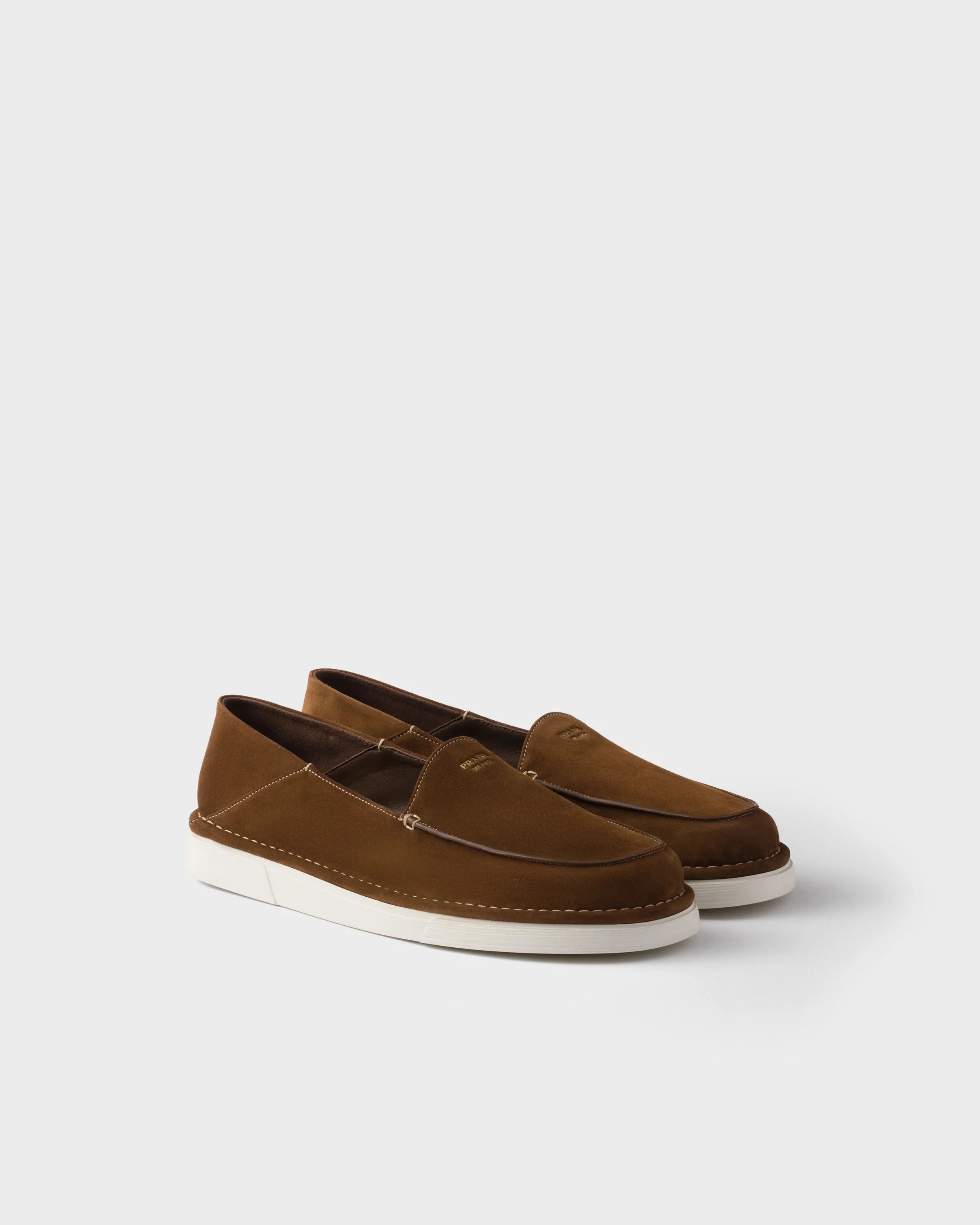 Prada o1mt1gz0526 Suede Slip-Ons in Brown Size US 9 / EU 42 - 2 Thumbnail