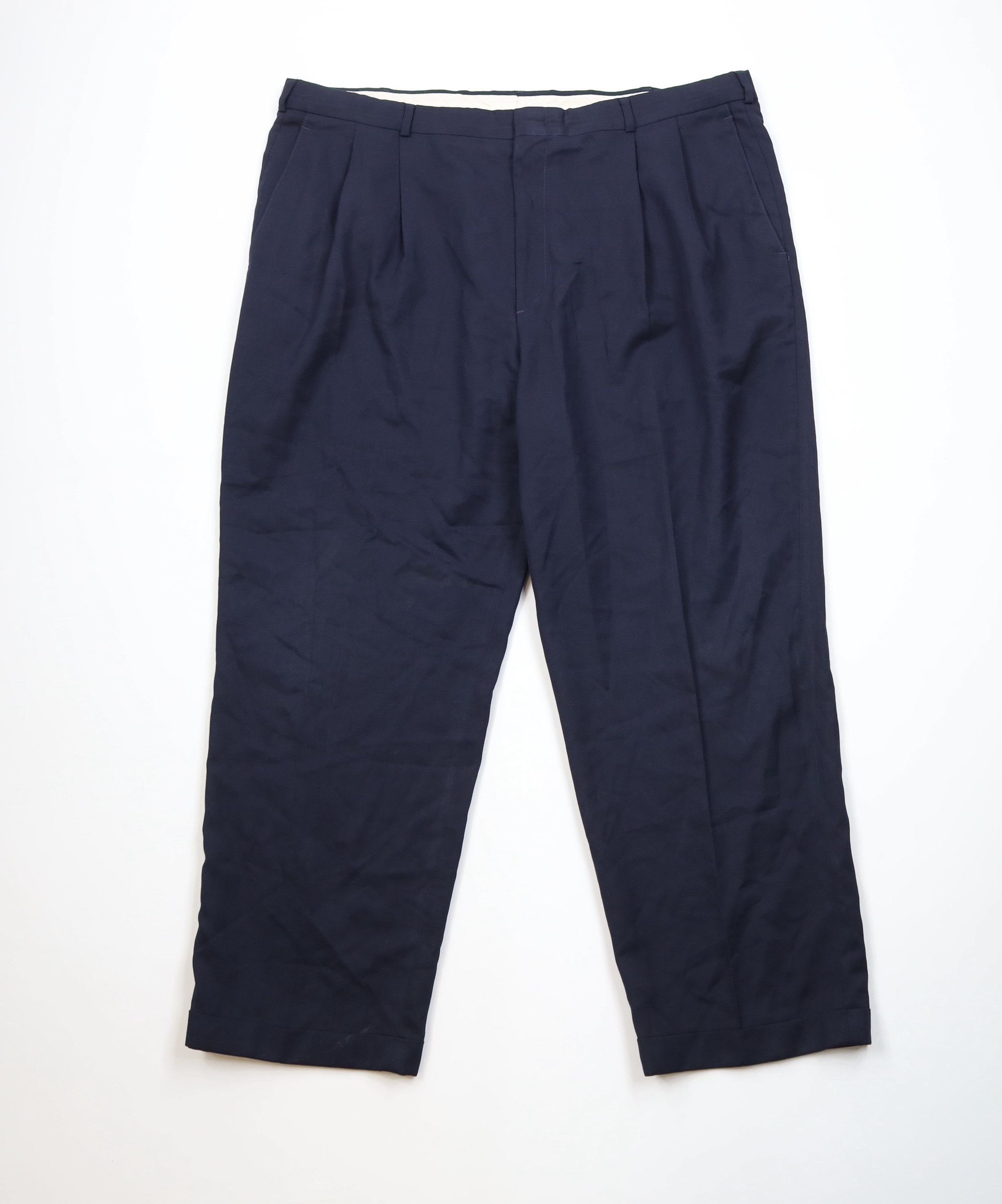 Vintage Vintage 90s Worsted Wool Blend Wide Leg Chino Pants USA Size US 44 / EU 60 - 1 Thumbnail