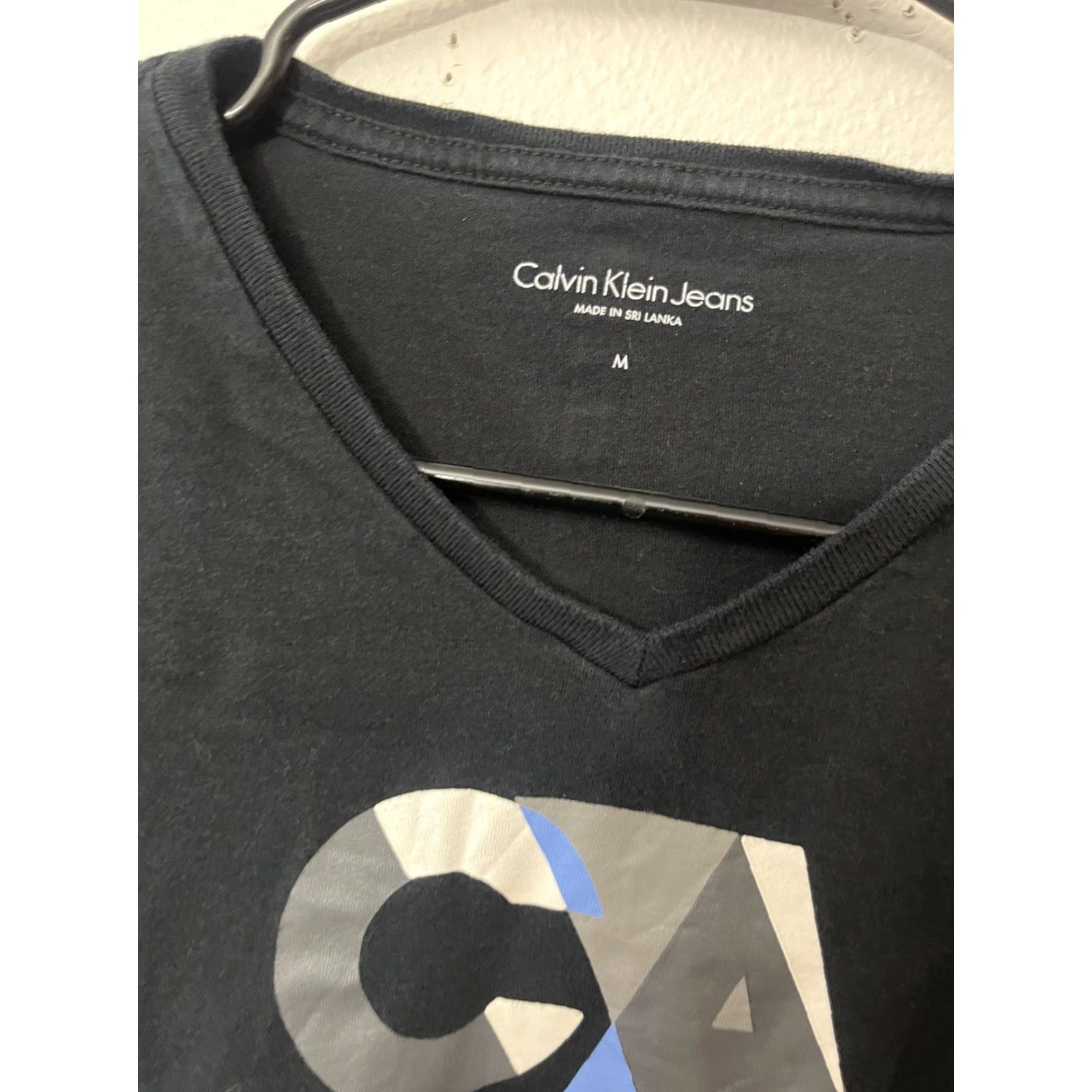 Vintage Calvin Klein Jeans Tee Shirt Short Sleeve Navy Blue Henley Pocket M Womens T-Shirt Minimalist Vintage Style 90s Event Size 32" / US 10 / IT 46 - 3 Thumbnail