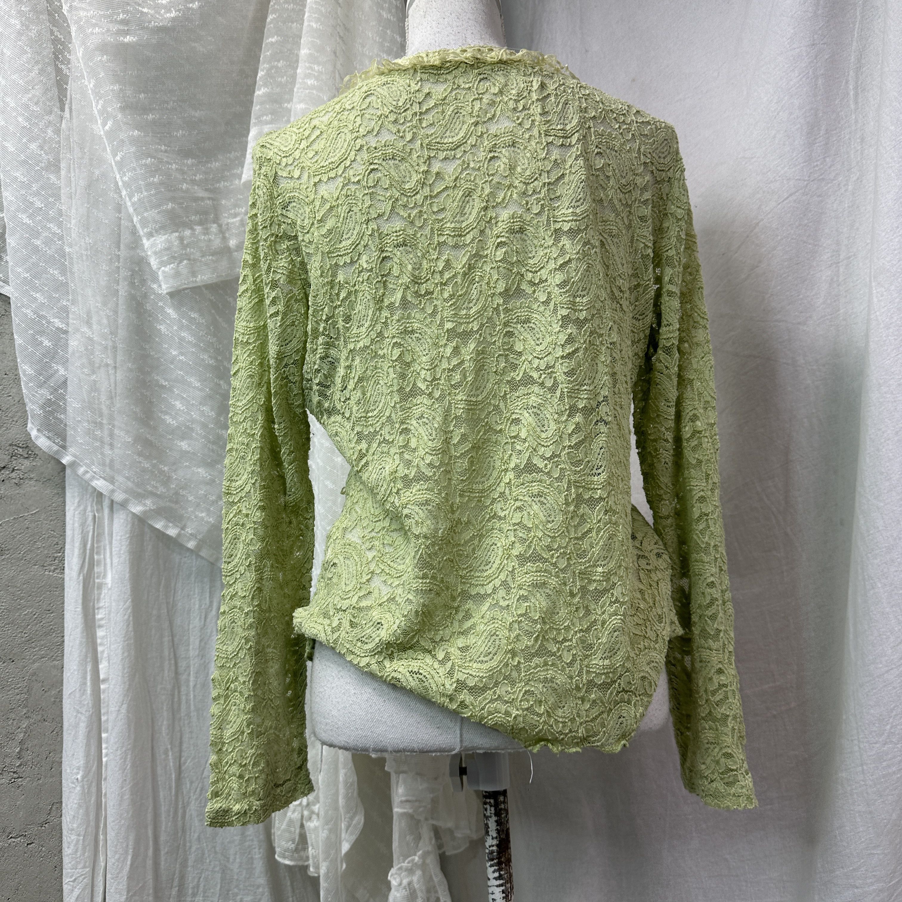 Vintage Vintage Embroined Cottage Mesh Lace Shirt Y2K Size L / US 10 / IT 46 - 7 Thumbnail