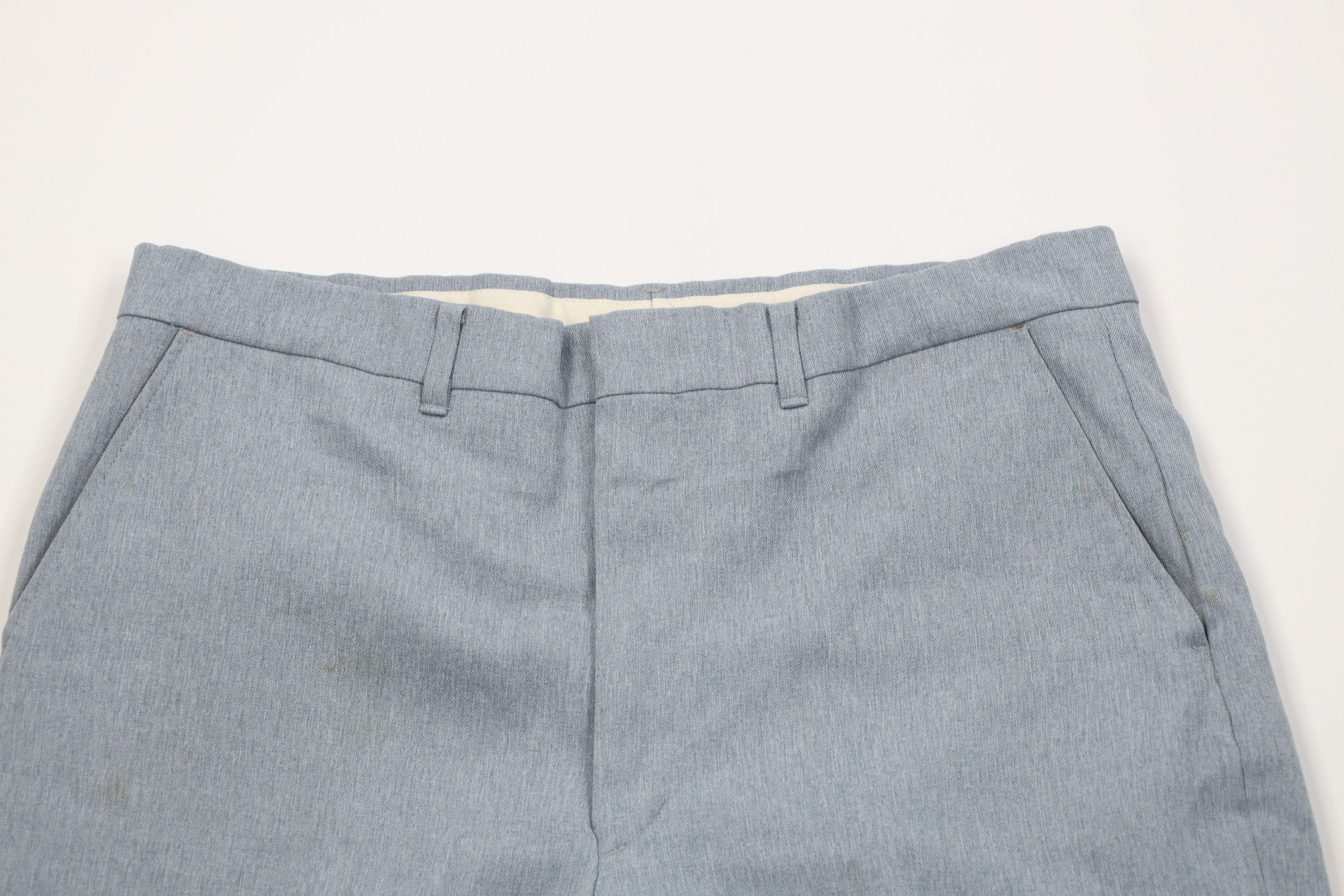 Vintage Vintage 70s Streetwear Chambray Wide Leg Chino Pants USA Size US 34 / EU 50 - 2 Thumbnail