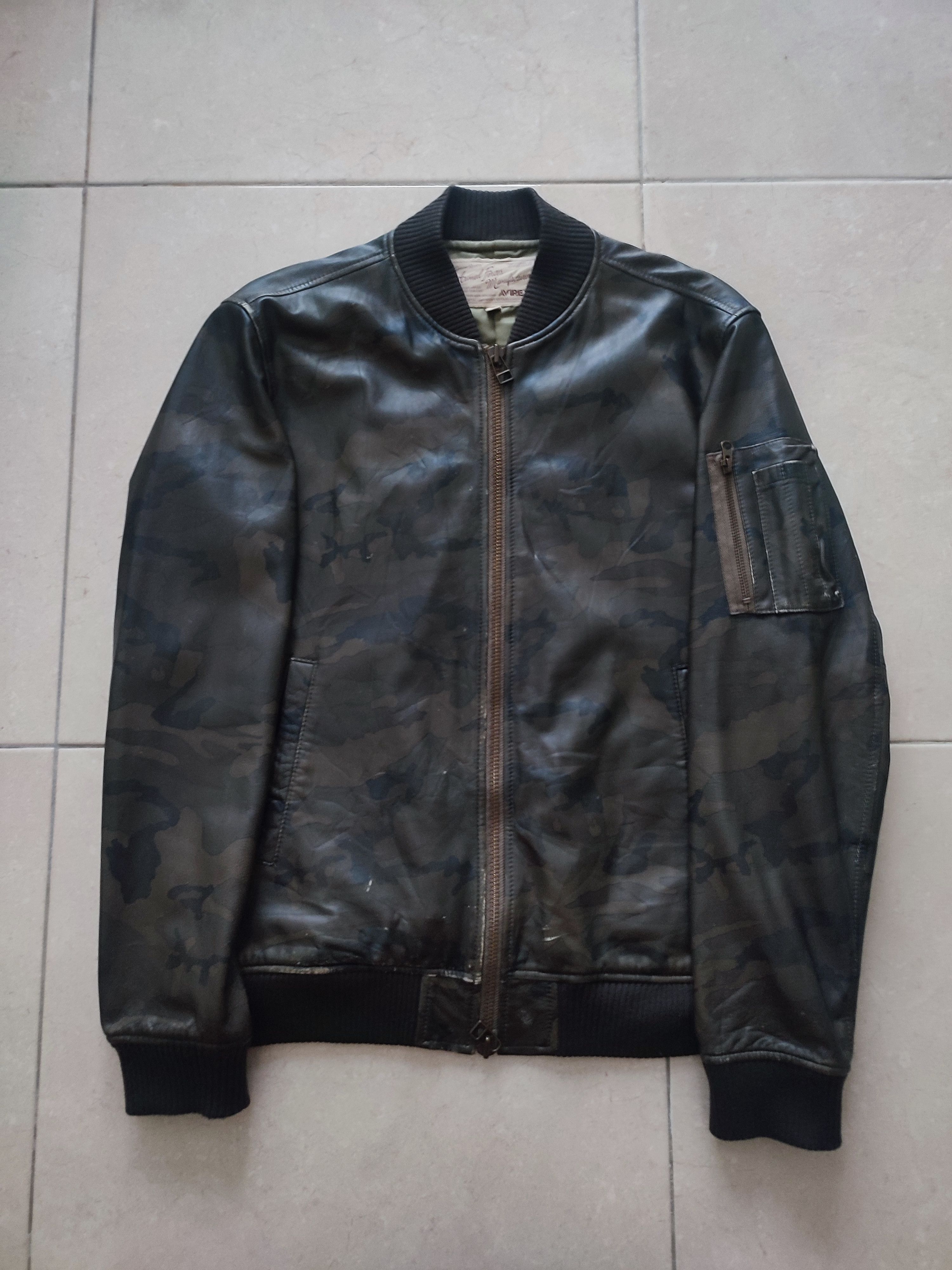 Avirex 🔥STEALS🔥Very Rare Avirex Lamb Skin Camo MA-1 Bomber Jacket Size US XL / EU 56 / 4 - 4 Thumbnail