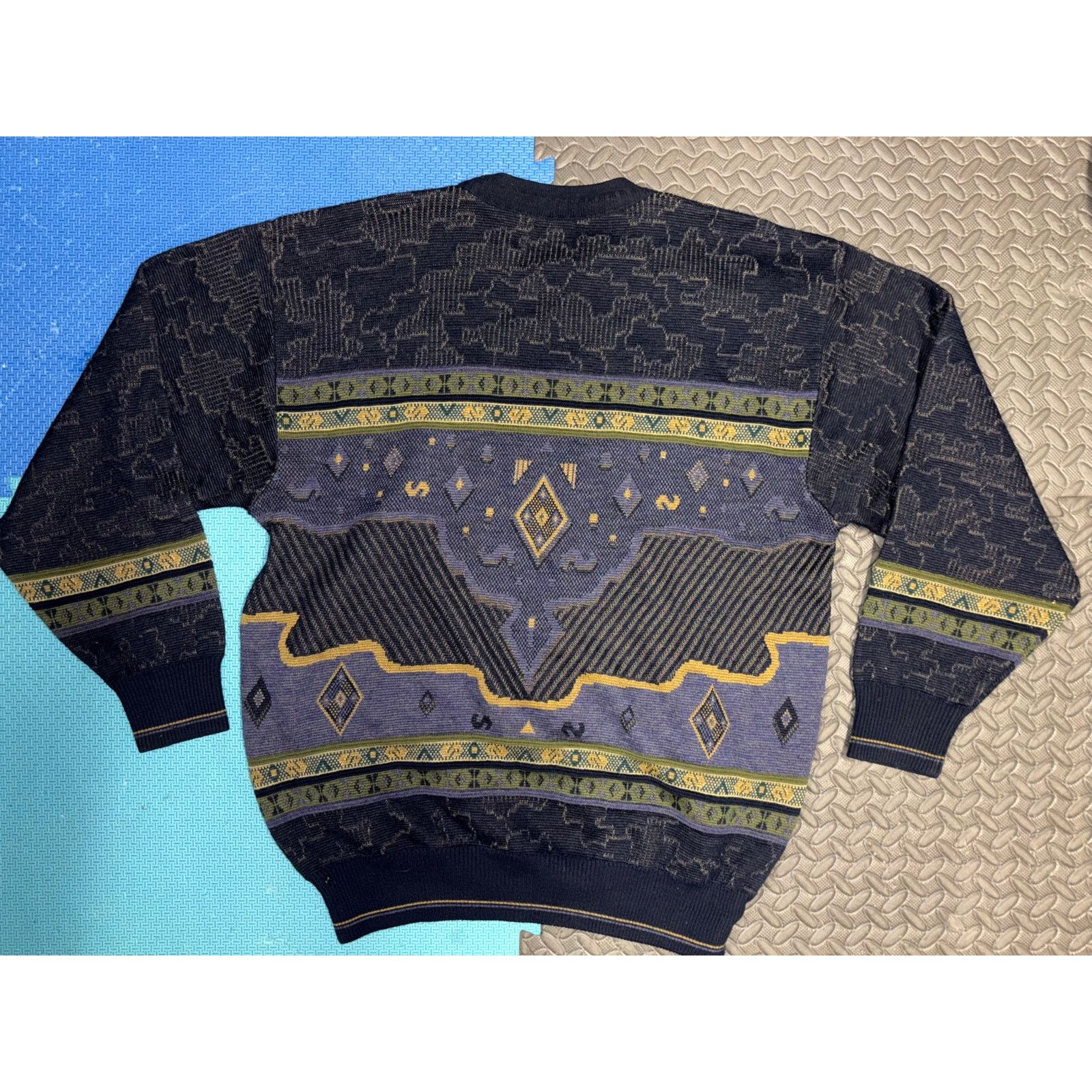 Vintage Vintage Pierre Sangan sweater Crewneck XL navy men’s wool Size US XL / EU 56 / 4 - 4 Thumbnail