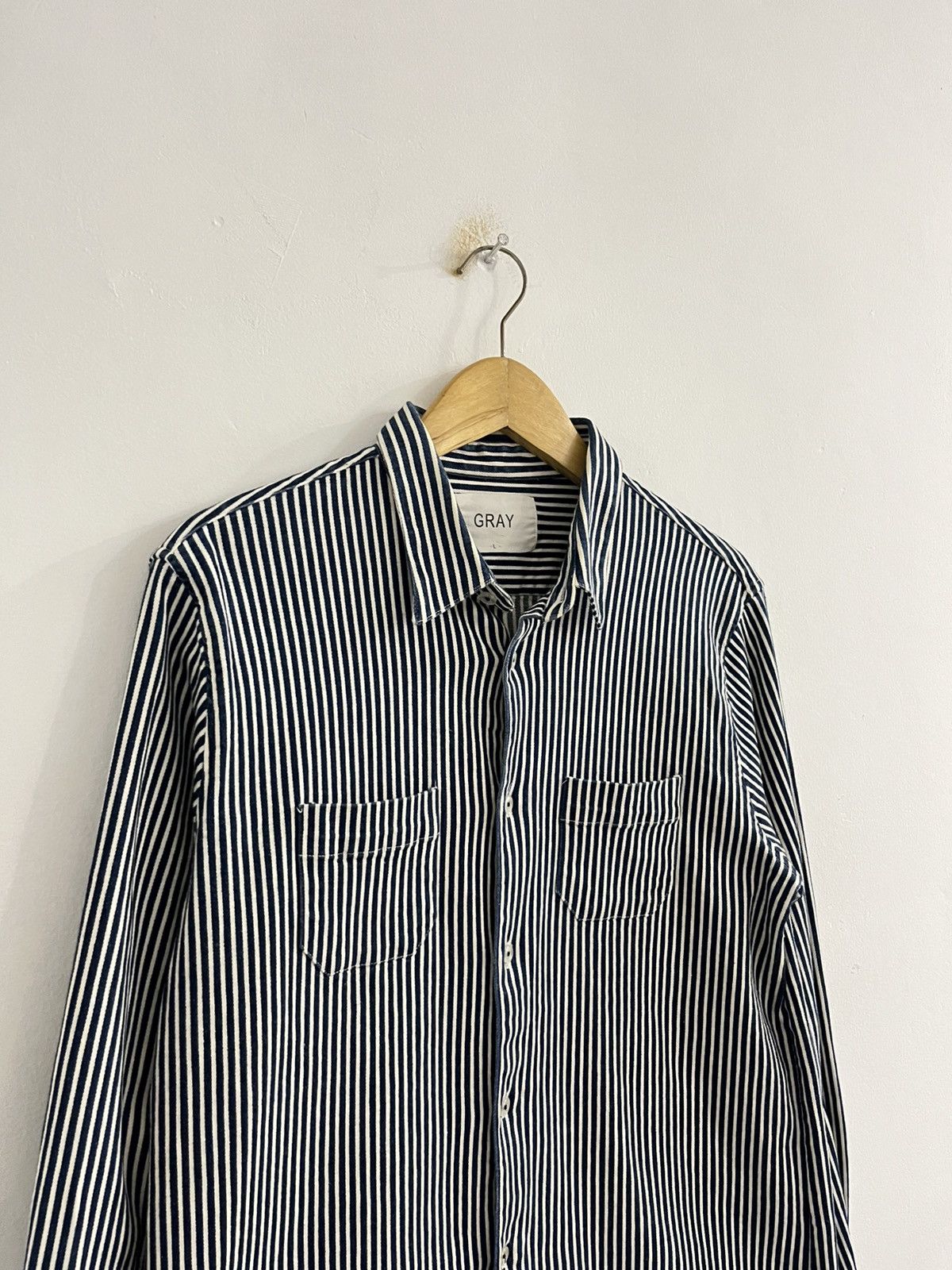 Indigo Wabash Striped Blue And White From Japanese Brand Size US L / EU 52-54 / 3 - 3 Thumbnail