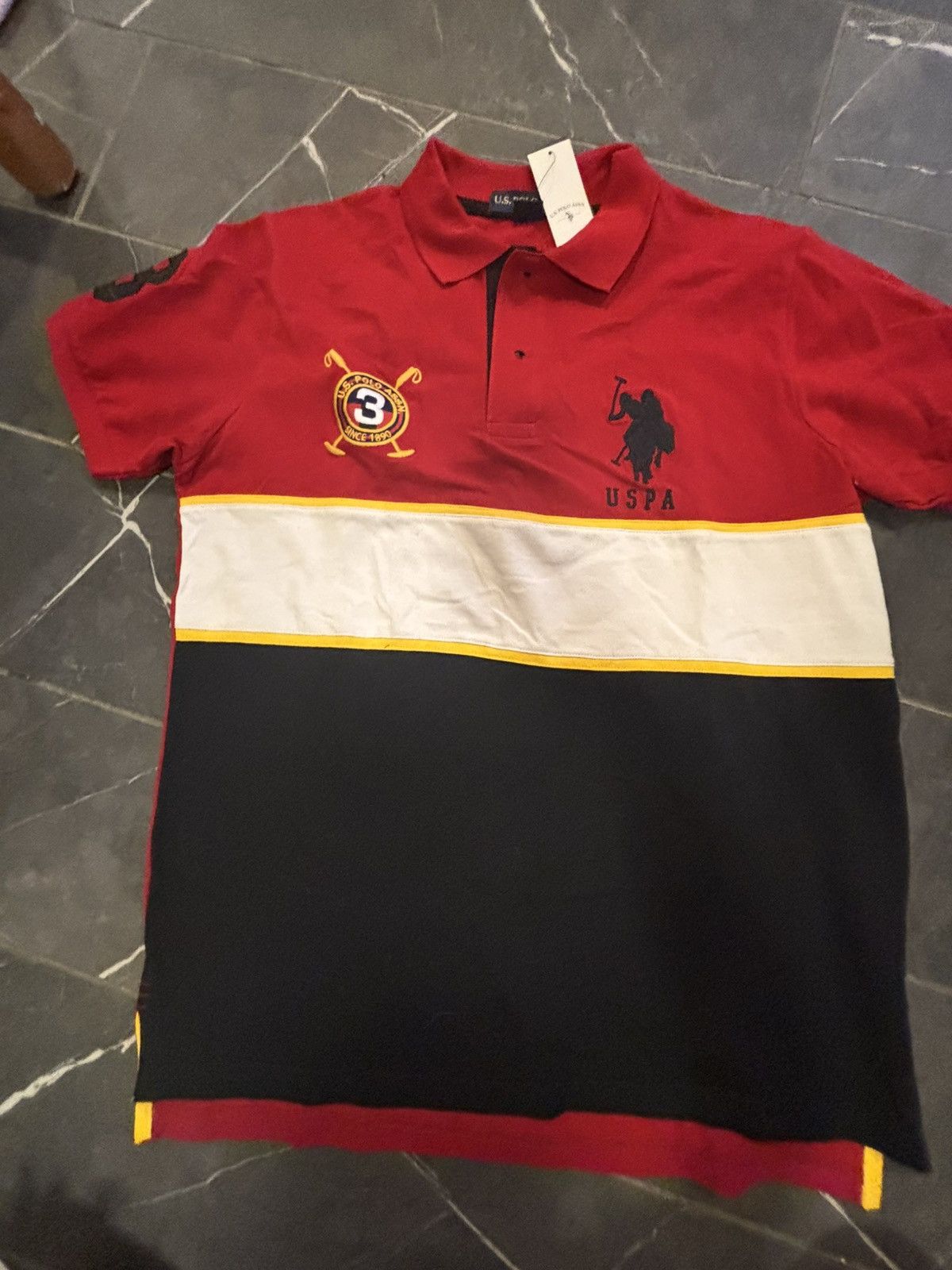 Polo Ralph Lauren Black/red/white striped Ralph Lauren Polo tags on Size US XL / EU 56 / 4 - 3 Thumbnail