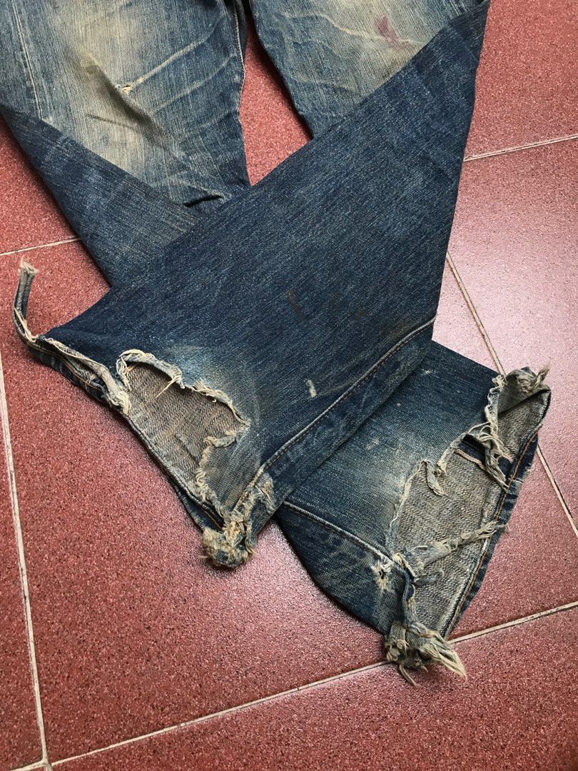 Levi's × Vintage Vintage 1992 Levis Big E selvedge distressed denim Size US 32 / EU 48 - 4 Thumbnail