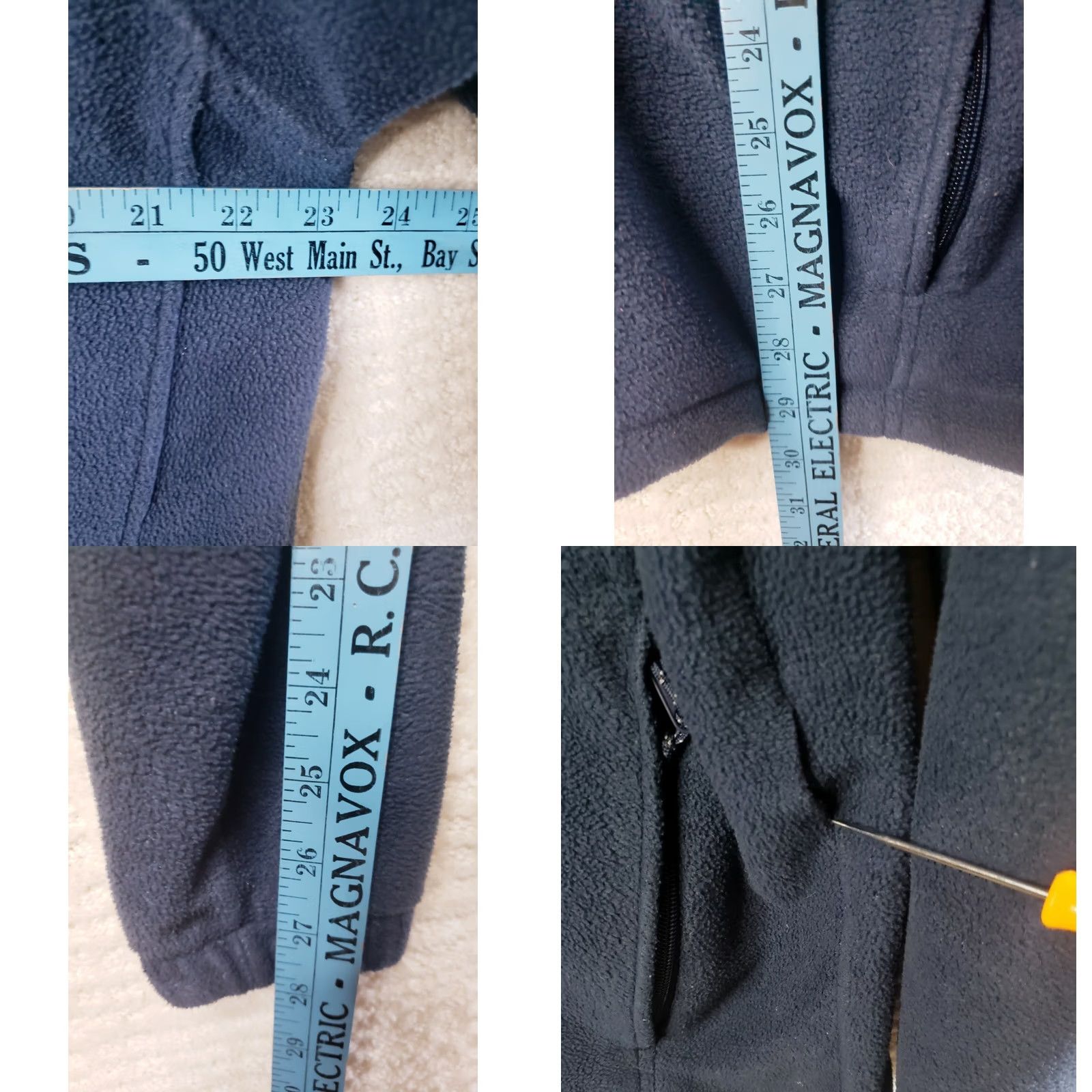 Vintage Columbia Fleece Jacket Men's L Navy Blue Solid Full Zip Long Sleeves Mock Neck Mens Jacket Size US L / EU 52-54 / 3 - 8 Thumbnail