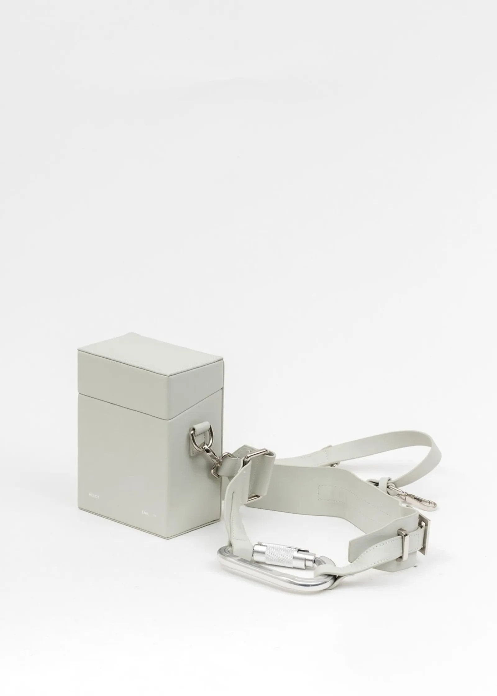 Heliot Emil Leather Strap Box Bag Crossbody Bag in Grey, Women's
