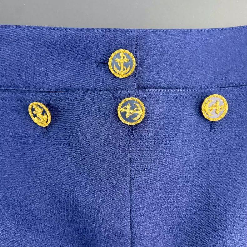 Louis Vuitton Louis Vuitton Blue Anchor Metal Buckle Strap Shorts 2505-Ne Size 37" - 8 Thumbnail