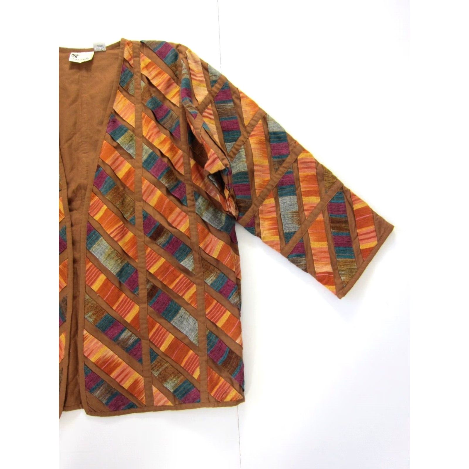 Vintage Vtg Yak Magic Nepal Brown Orange Cotton Pocket Oversize Blazer Jacket Medium Size M / US 6-8 / IT 42-44 - 6 Thumbnail