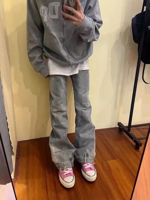 Japanese Brand Kurumi x Junna Light Blue High Street Vintage Loose Jeans Size US 30 / EU 46 - 1 Thumbnail