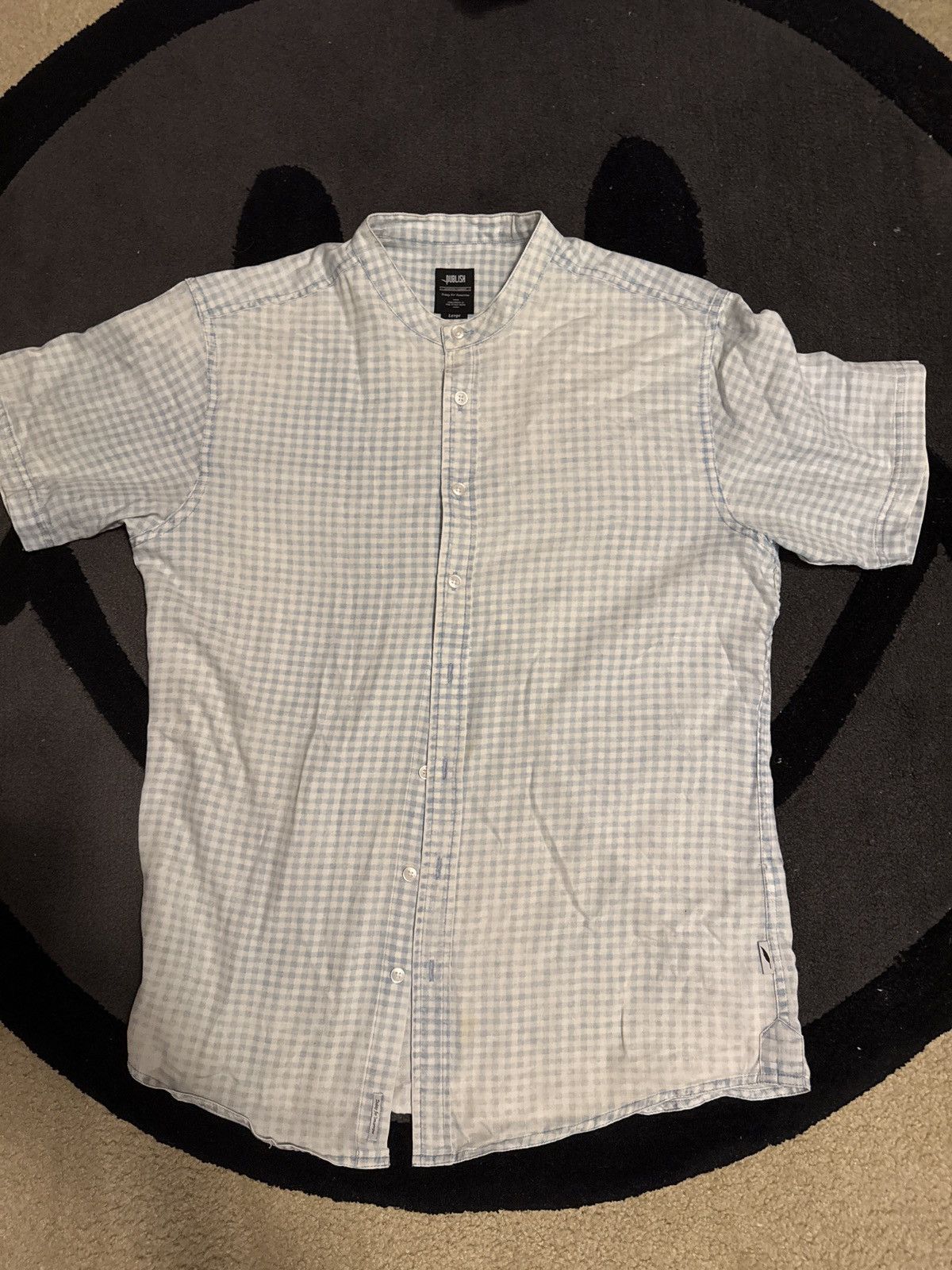 Publish Publish Collarless Button Up Short Sleeve Vintage Size US L / EU 52-54 / 3 - 1 Preview